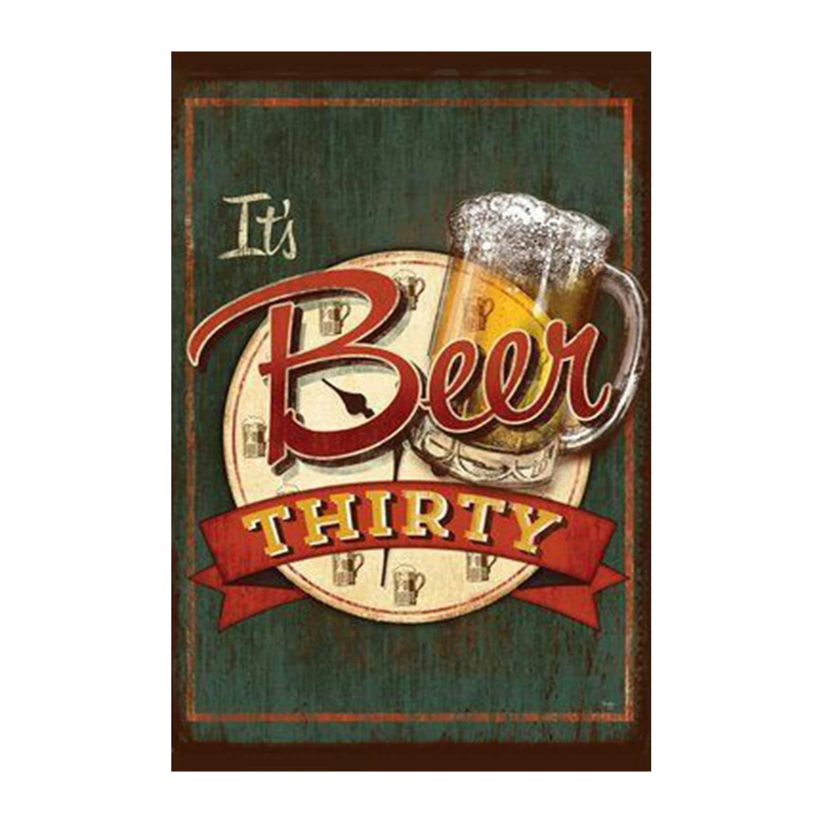 Retro Beer Thirty Birthday Wall Art