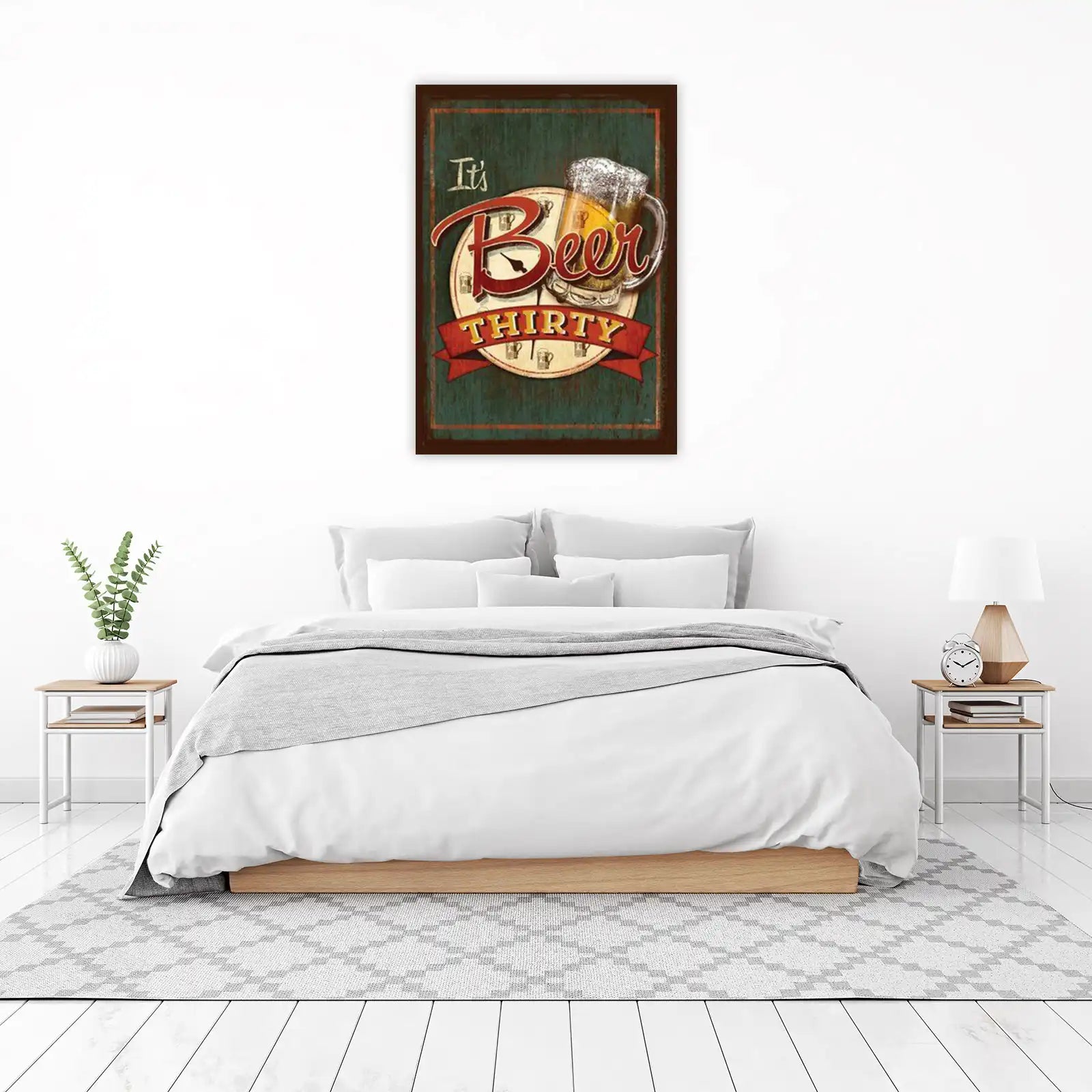 Retro Beer Thirty Birthday Wall Art