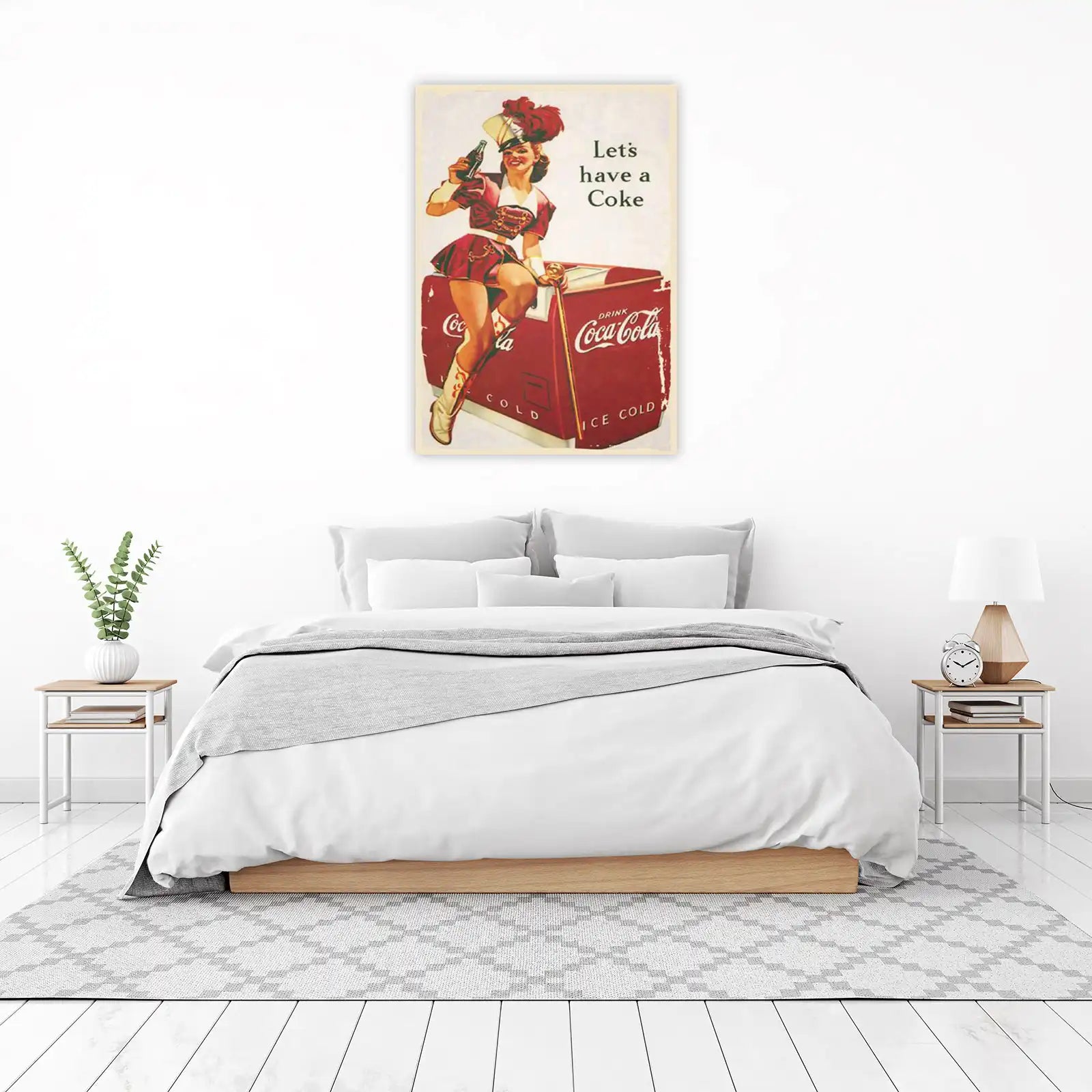 Vintage Coca-Cola Pin-Up Girl Wall Art