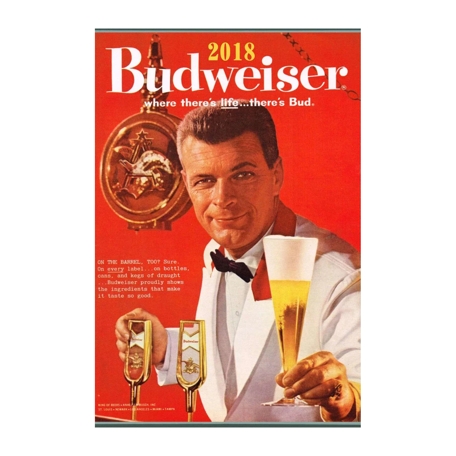 Vintage Budweiser Ad Wall Art