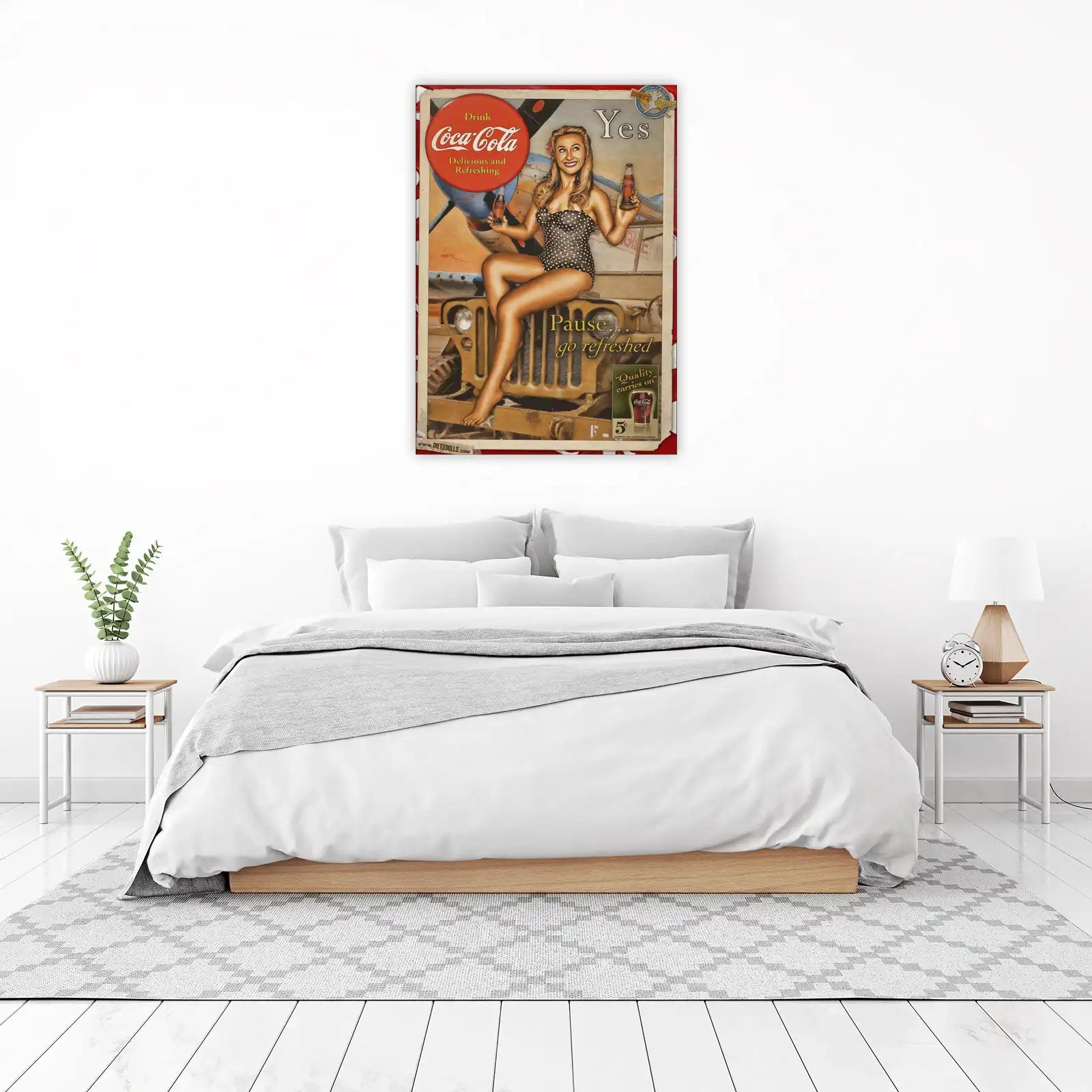 Retro Coca-Cola Pin-Up Art Wall Art