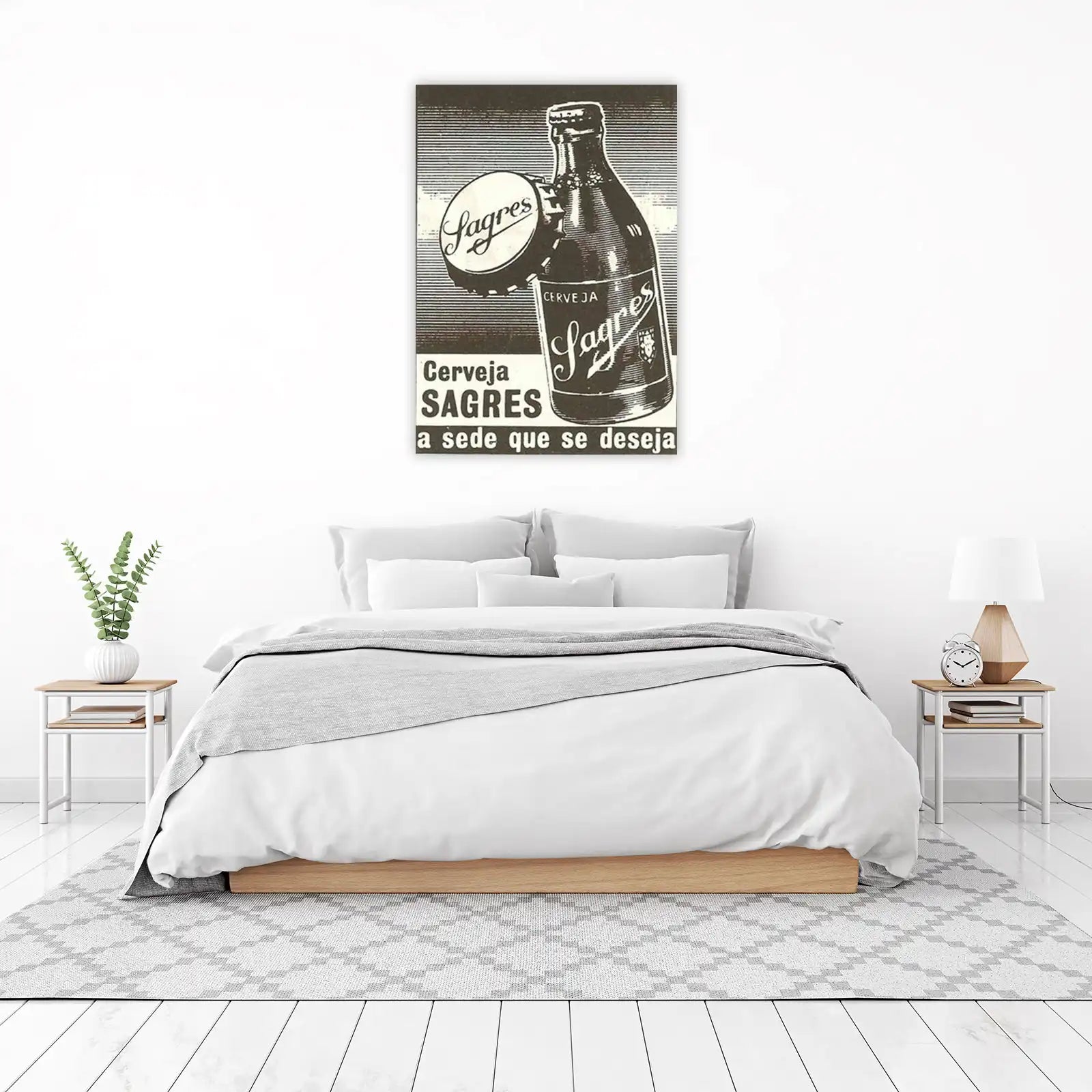 Vintage Sagres Beer Ad Retro Wall Art