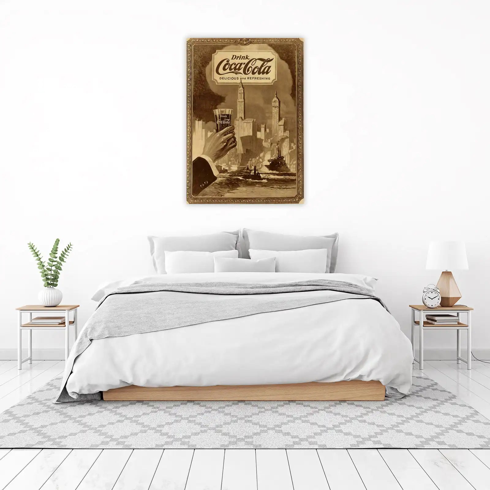 Vintage Coca-Cola Cityscape Wall Art