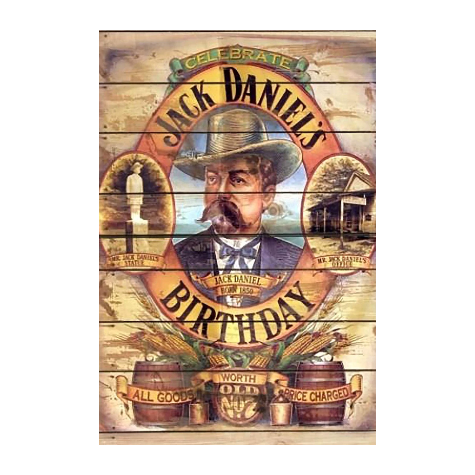 Vintage Jack Daniel's Birthday Wall Art