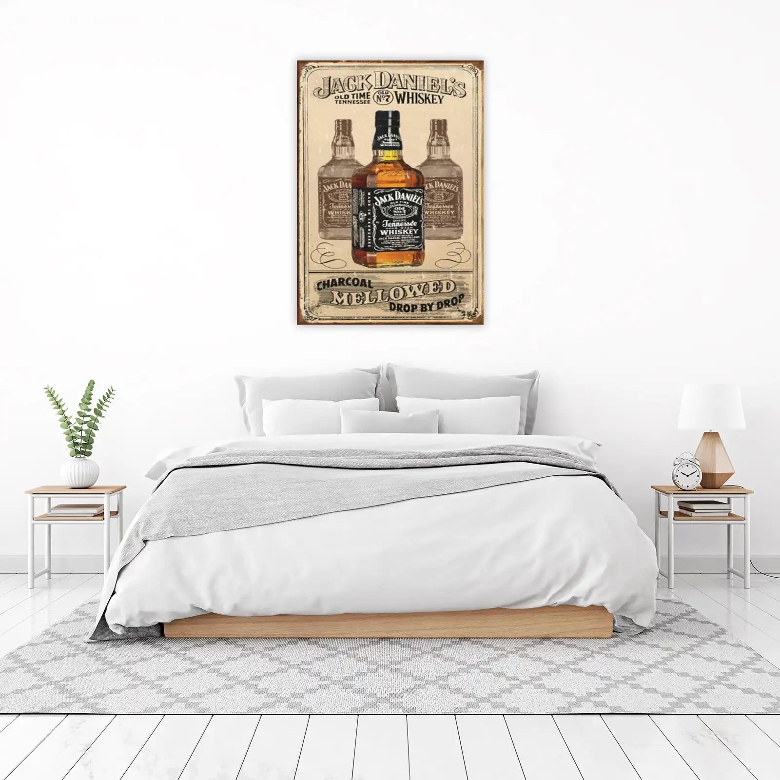 Vintage Jack Daniel's Whiskey Bottles Wall Art