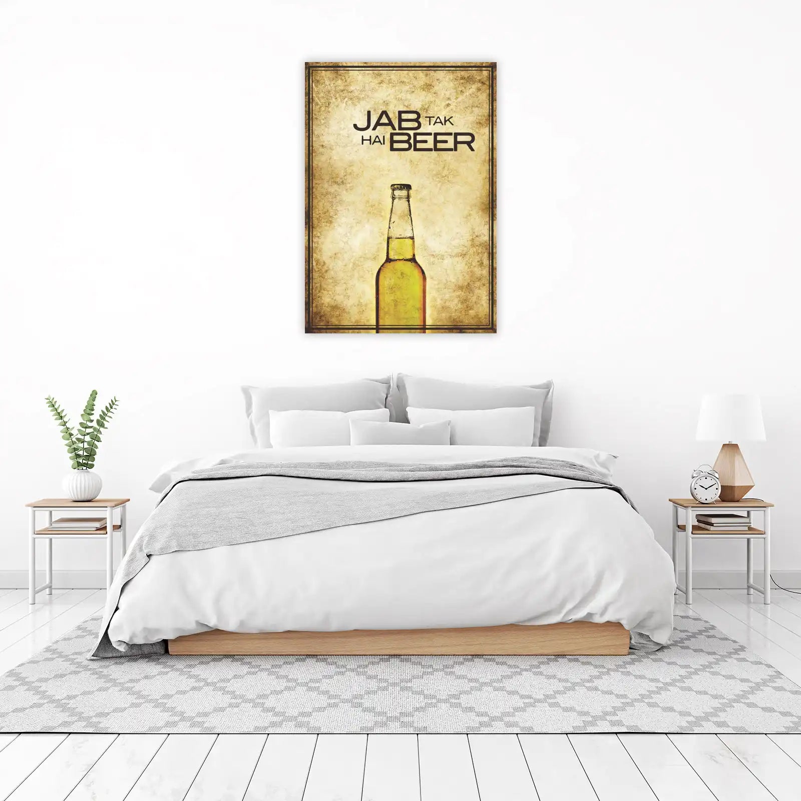 Vintage Beer Bottle "Jab Tak Hai Beer" Wall Art