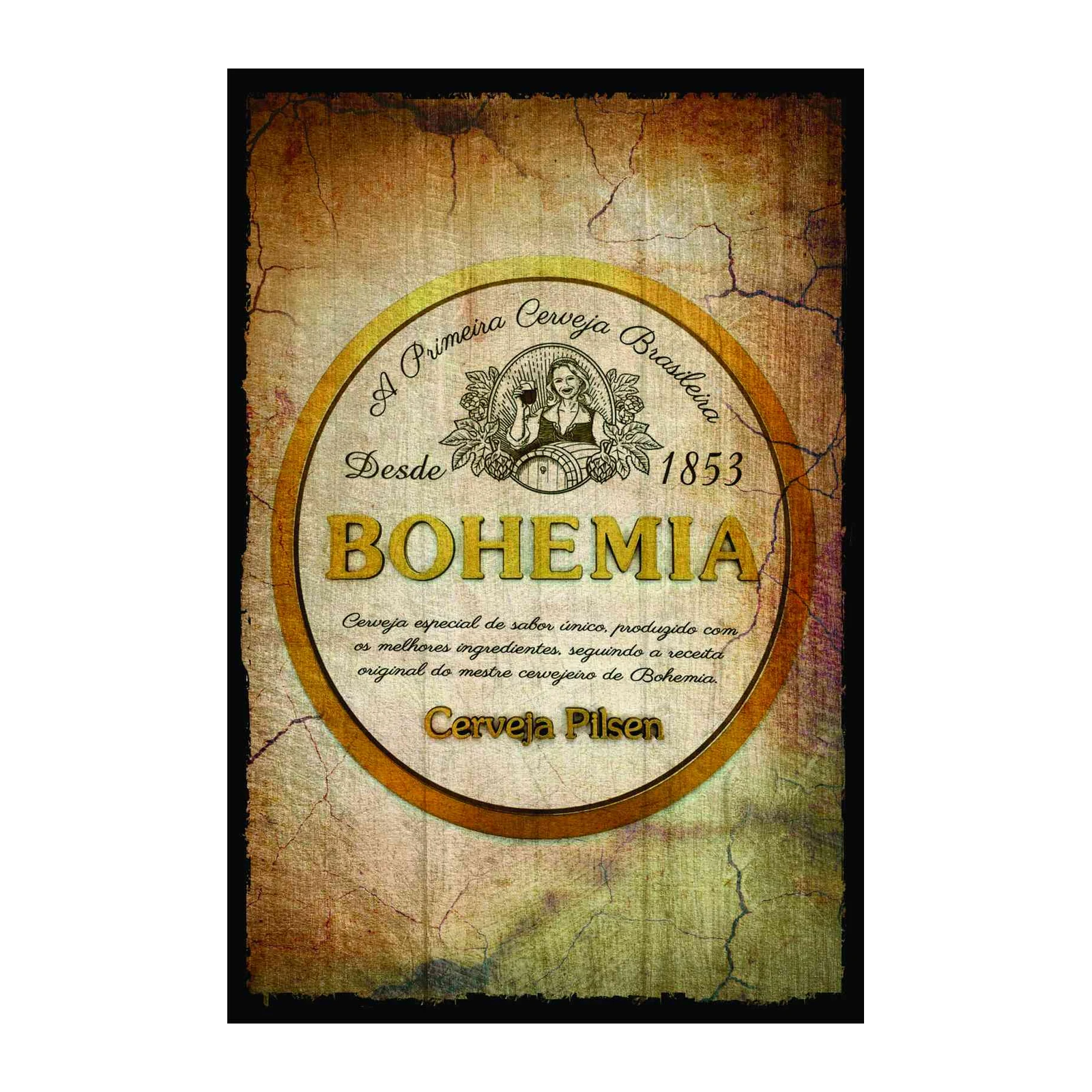 Retro Bohemia Cerveja Pilsen Wall Art