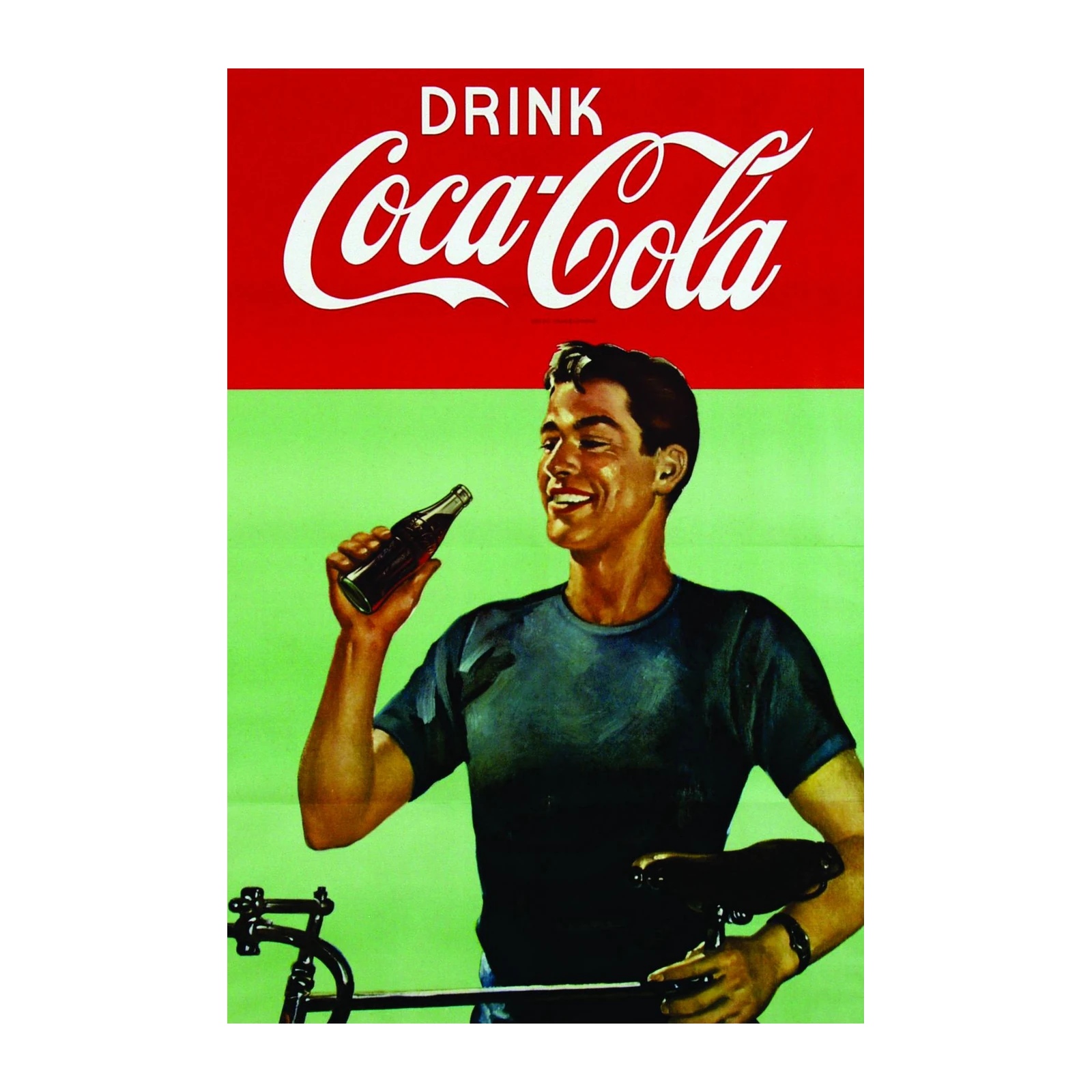 Vintage Coca-Cola Cycle Refreshment Wall Art