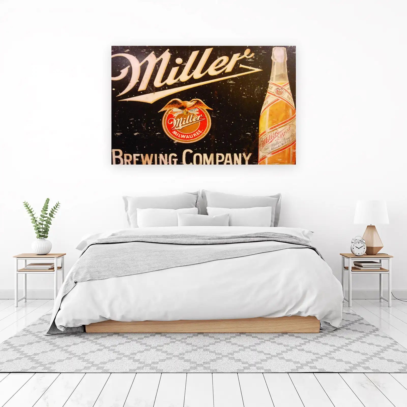 Vintage Miller Brewing Co. Eagle Bottle Wall Art