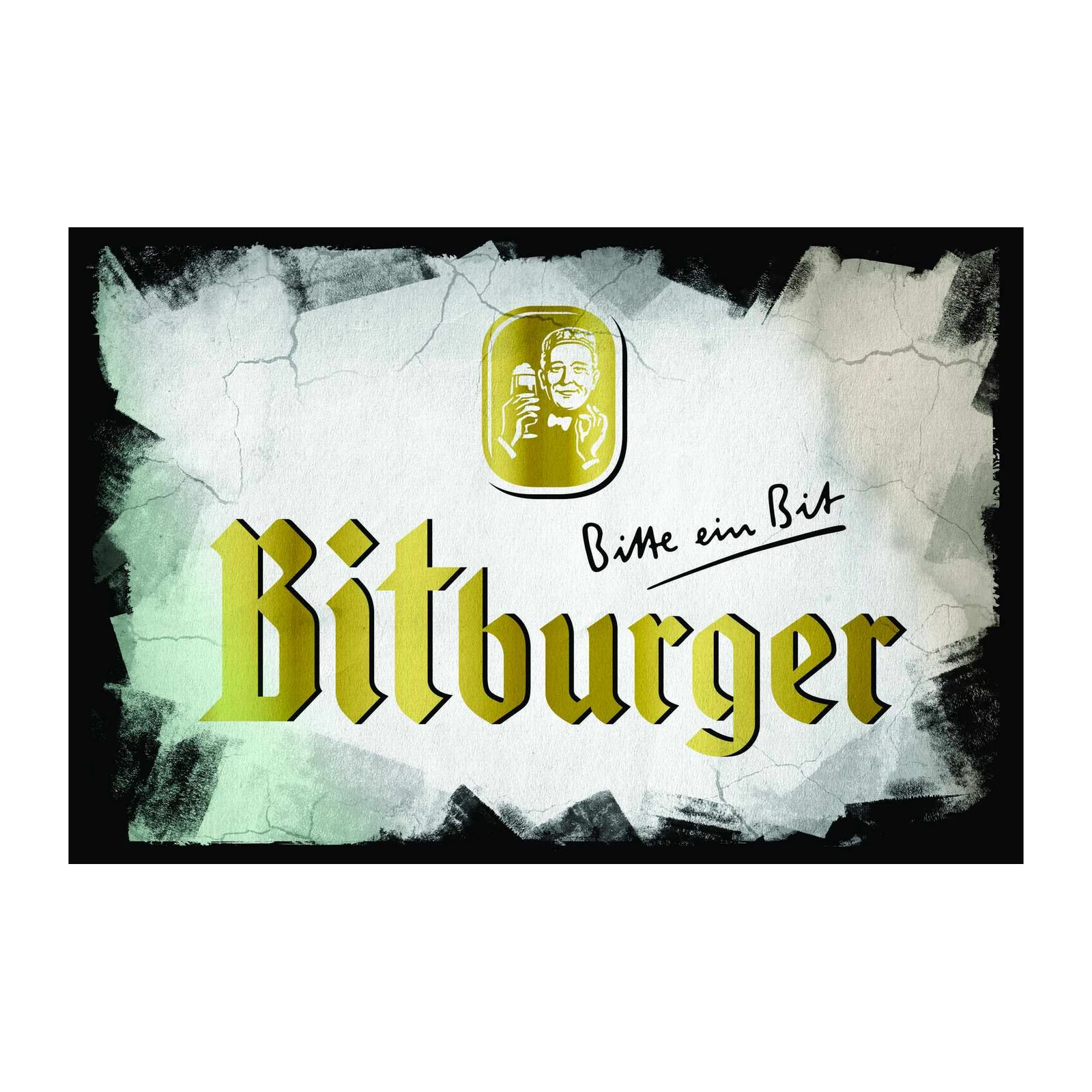 Vintage Bitburger Beer Logo Wall Art