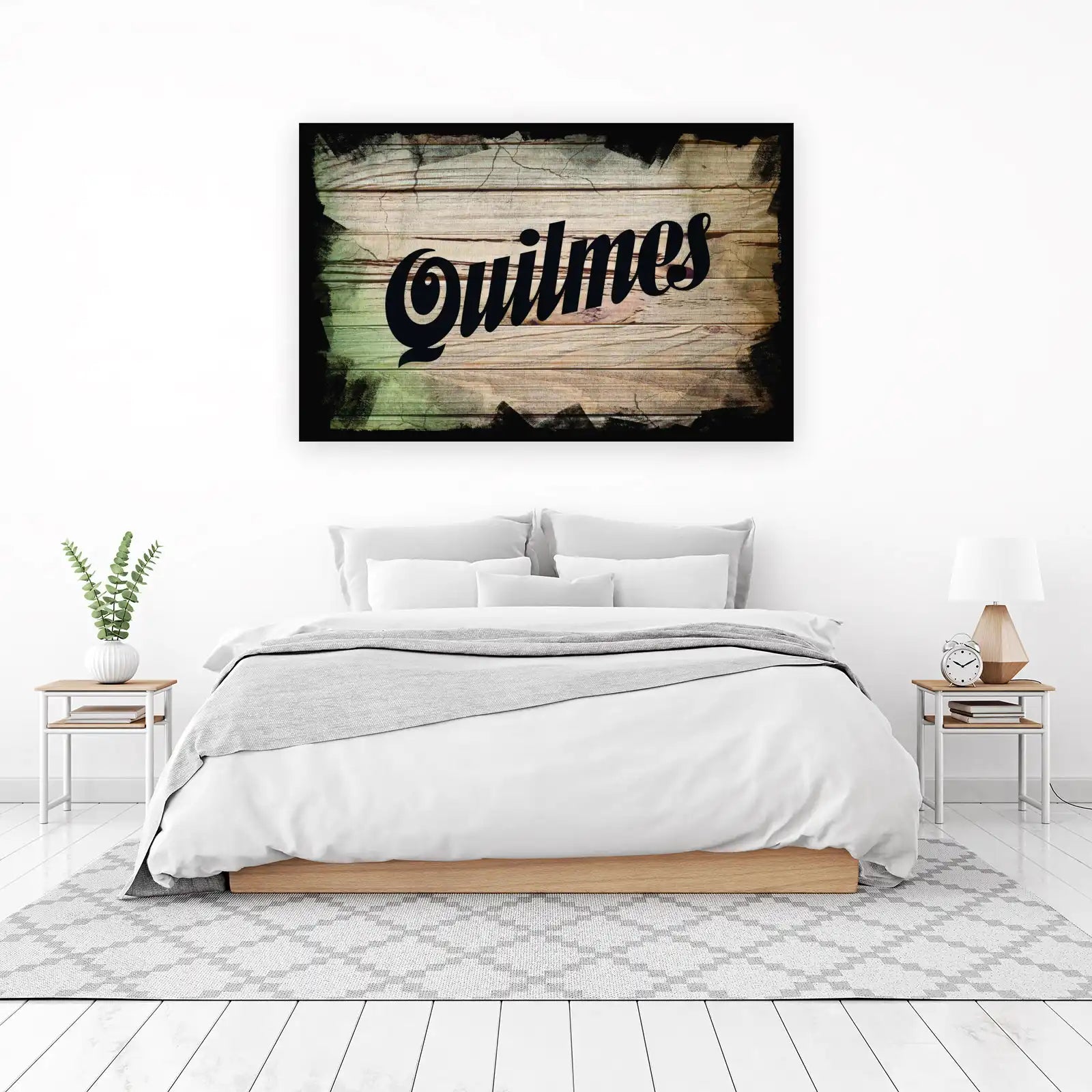 Rustic Quilmes Vintage Logo Wall Art
