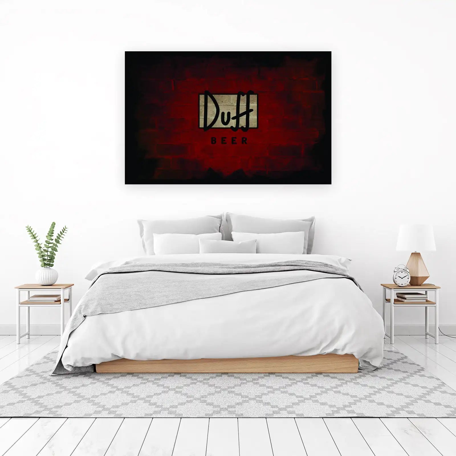 Vintage Duff Beer Logo Brick Wall Wall Art