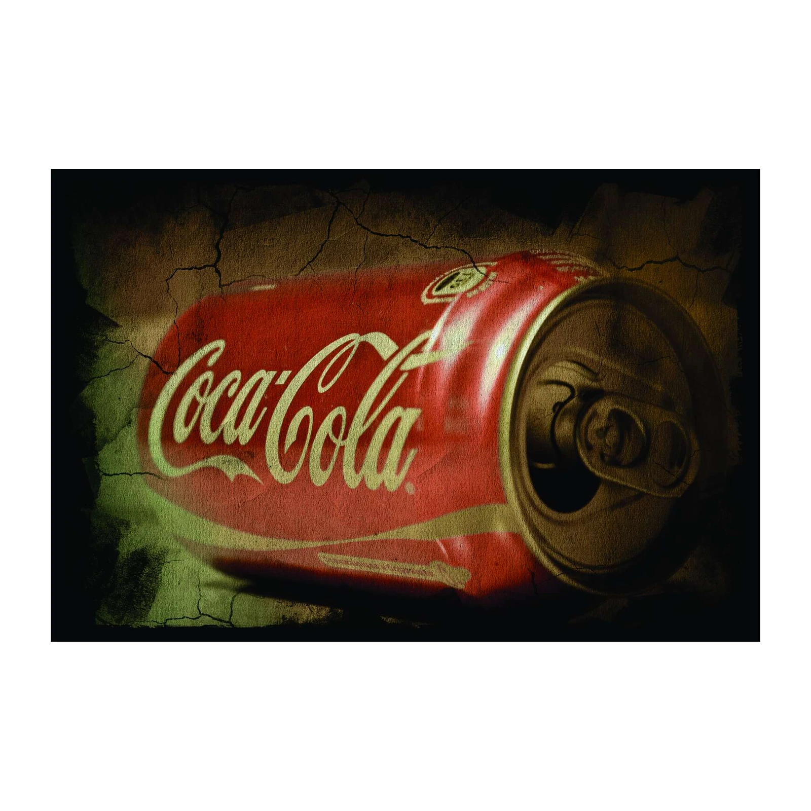 Vintage Coca-Cola Can Textured Wall Art