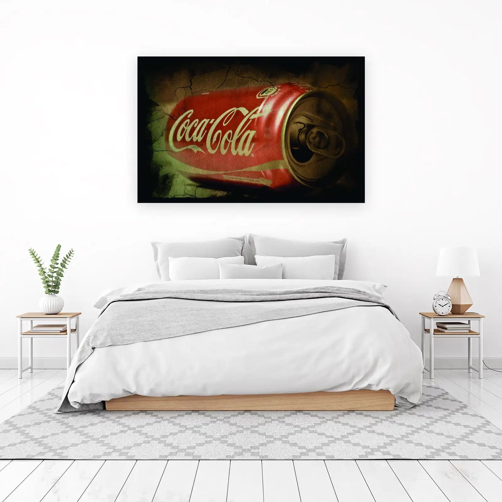 Vintage Coca-Cola Can Textured Wall Art