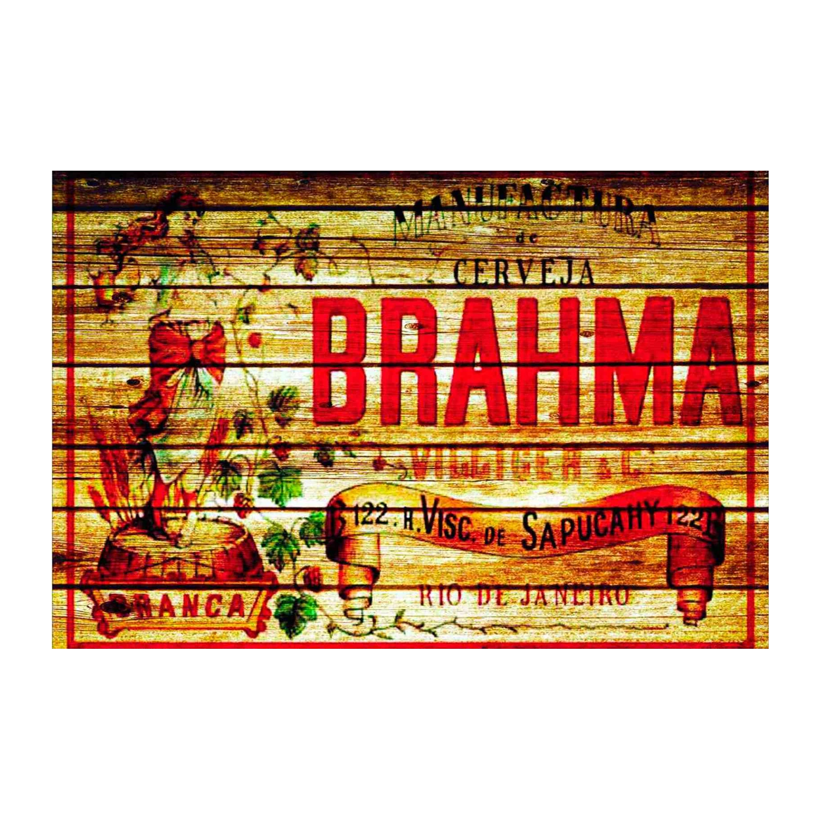 Vintage Brahma Beer Wood Wall Art