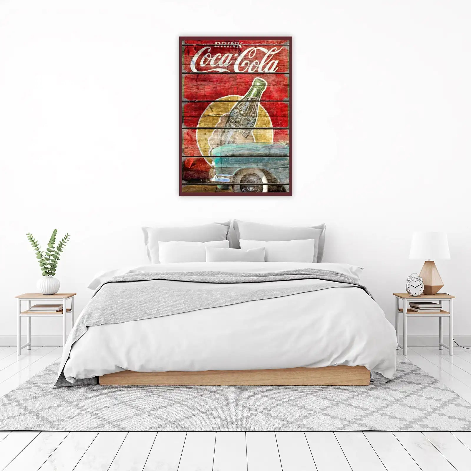 Vintage Coca-Cola Bottle & Car Wall Art