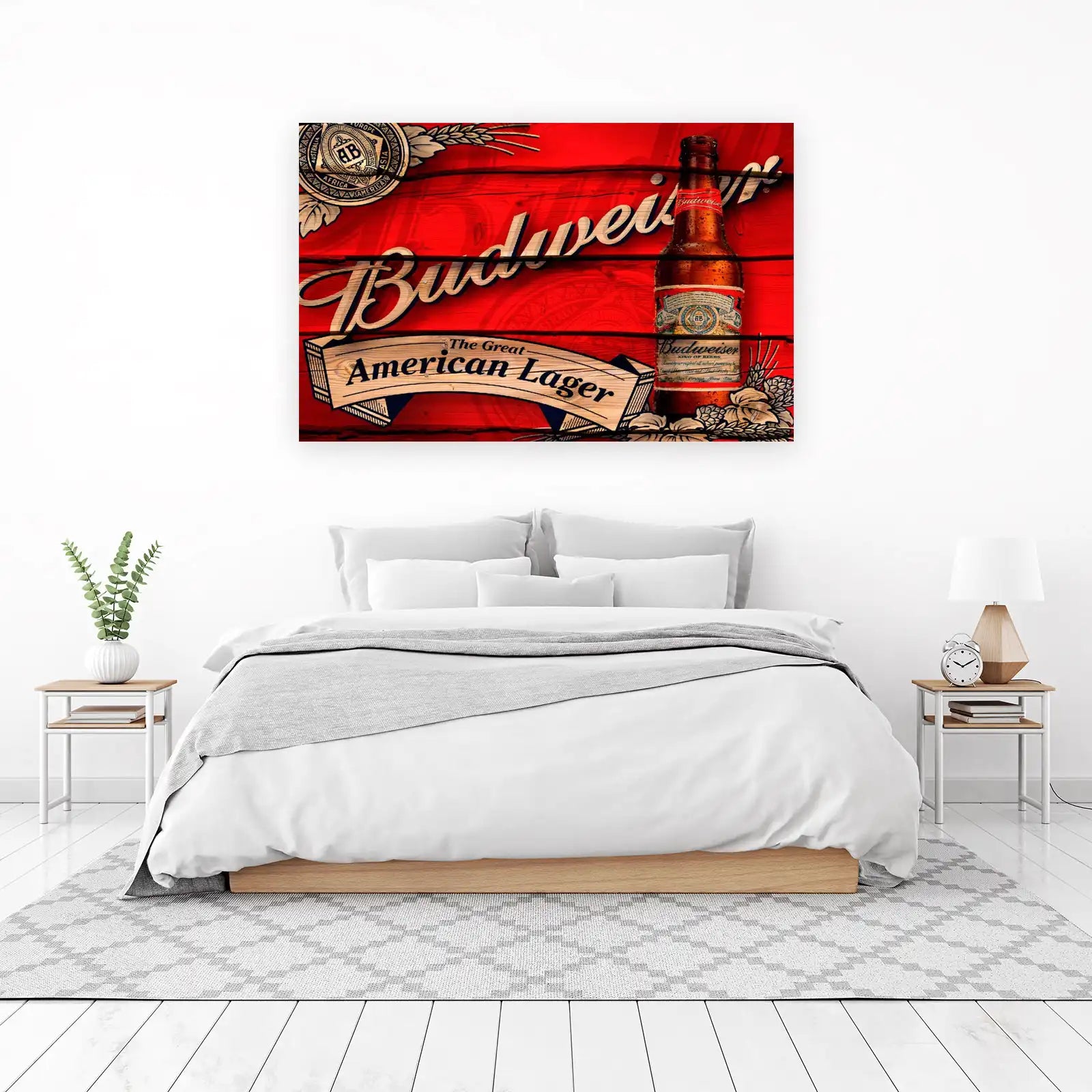 Vintage Budweiser American Lager Wall Art