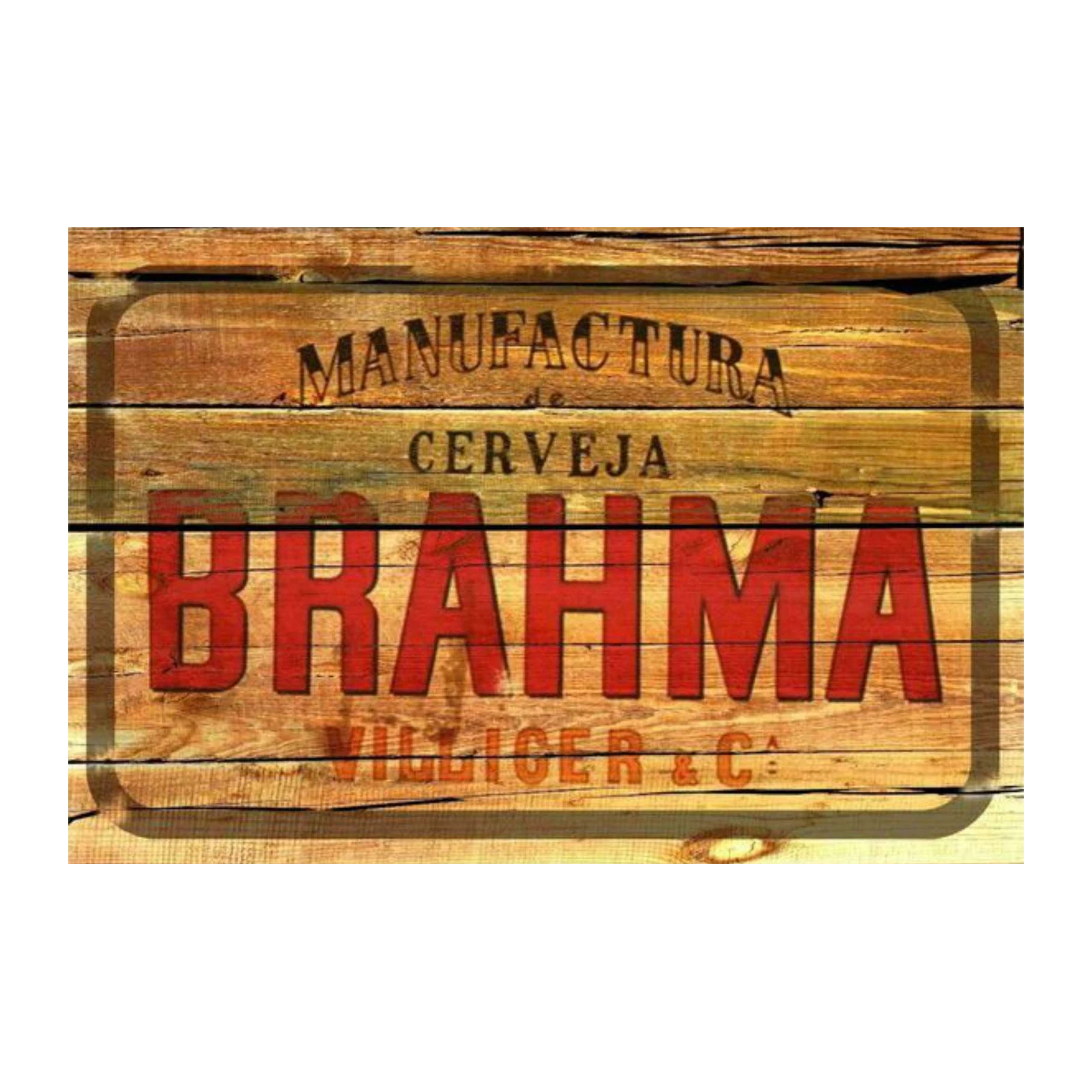 Vintage Brahma Beer Wood Wall Art