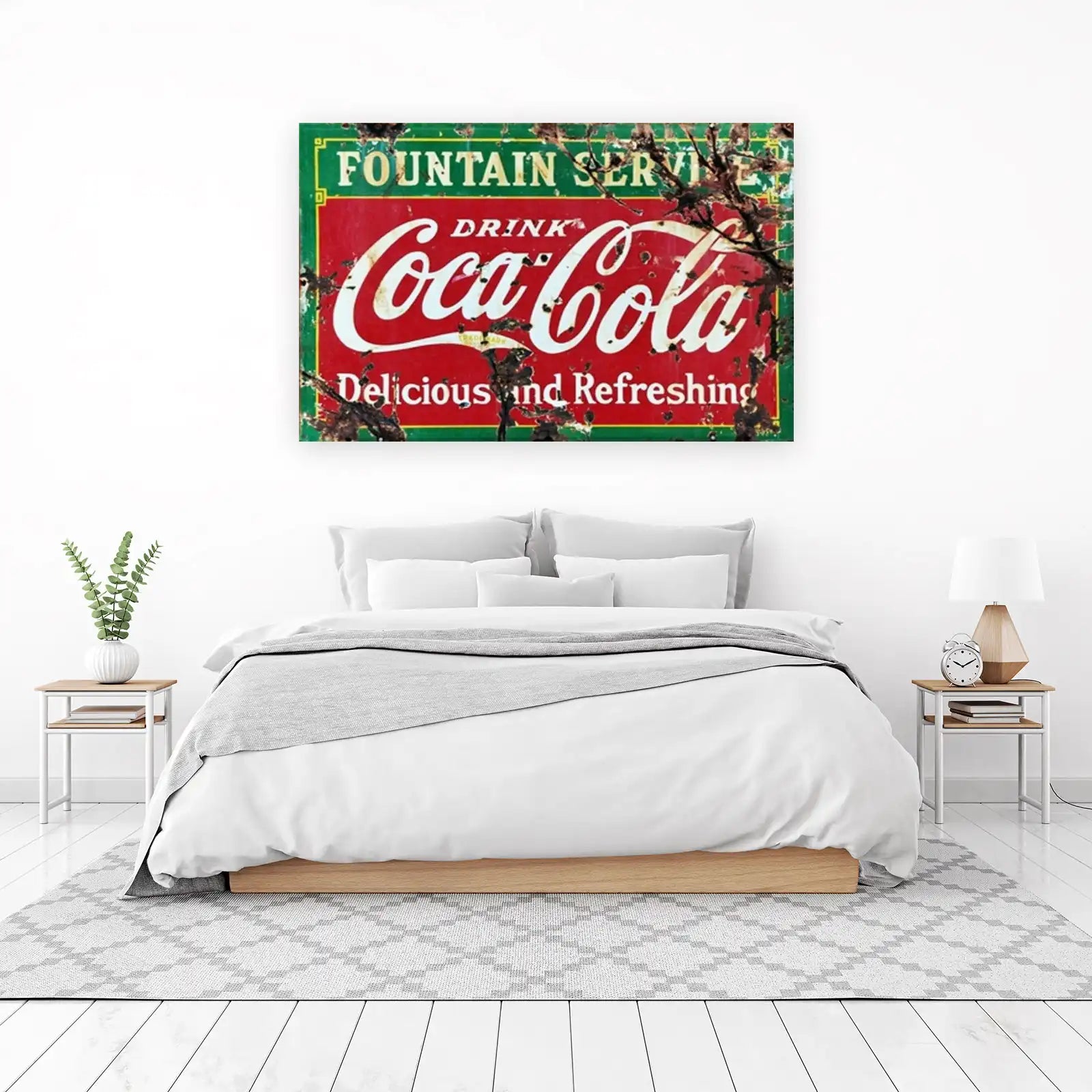 Vintage Coca-Cola Fountain Service Wall Art