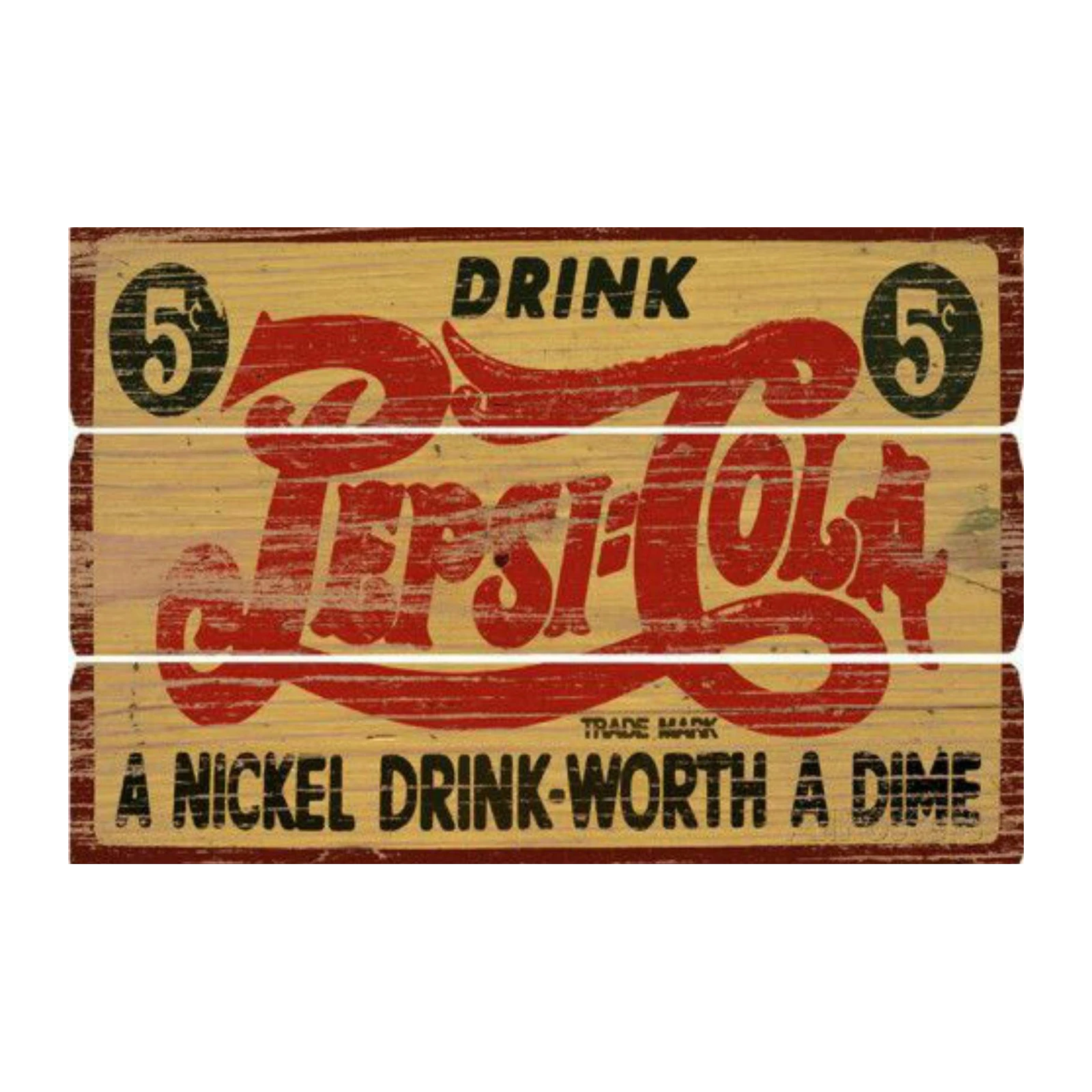 Vintage Pepsi-Cola 'A Nickel Drink' Wall Art