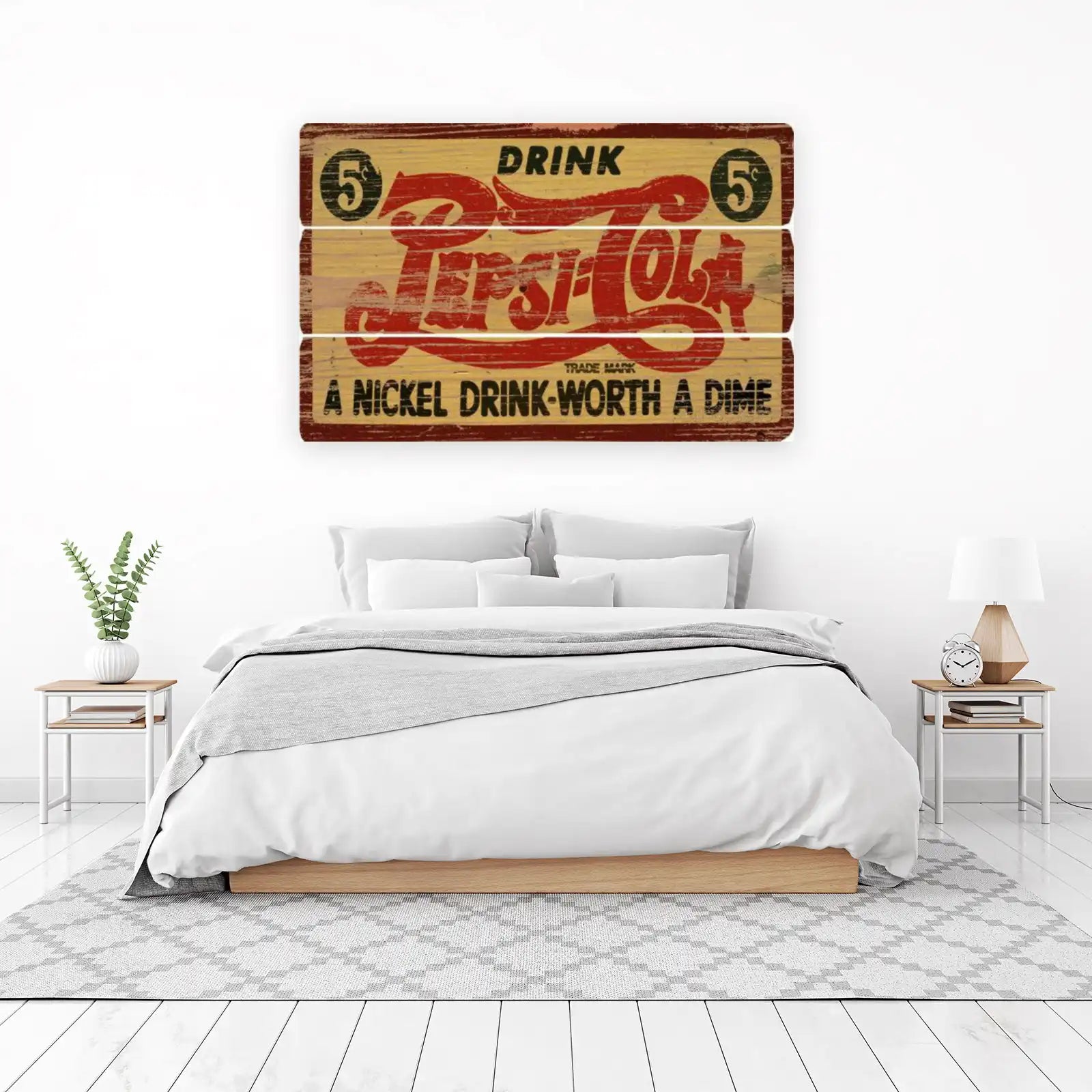 Vintage Pepsi-Cola 'A Nickel Drink' Wall Art