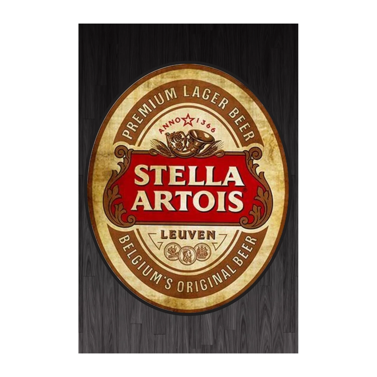 Vintage Stella Artois Leuven Premium Lager Beer Wall Art