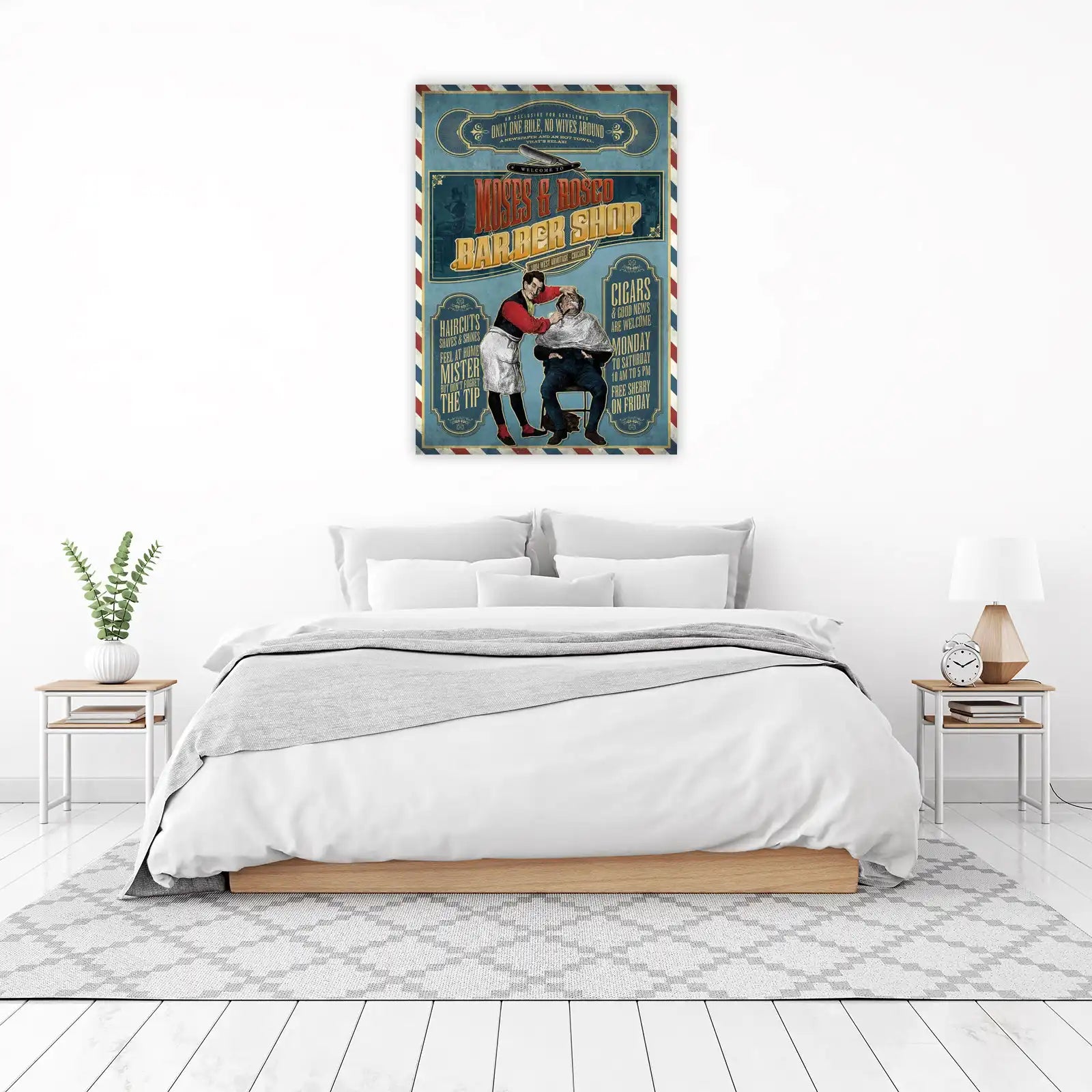 Vintage Barber Shop Poster Wall Art