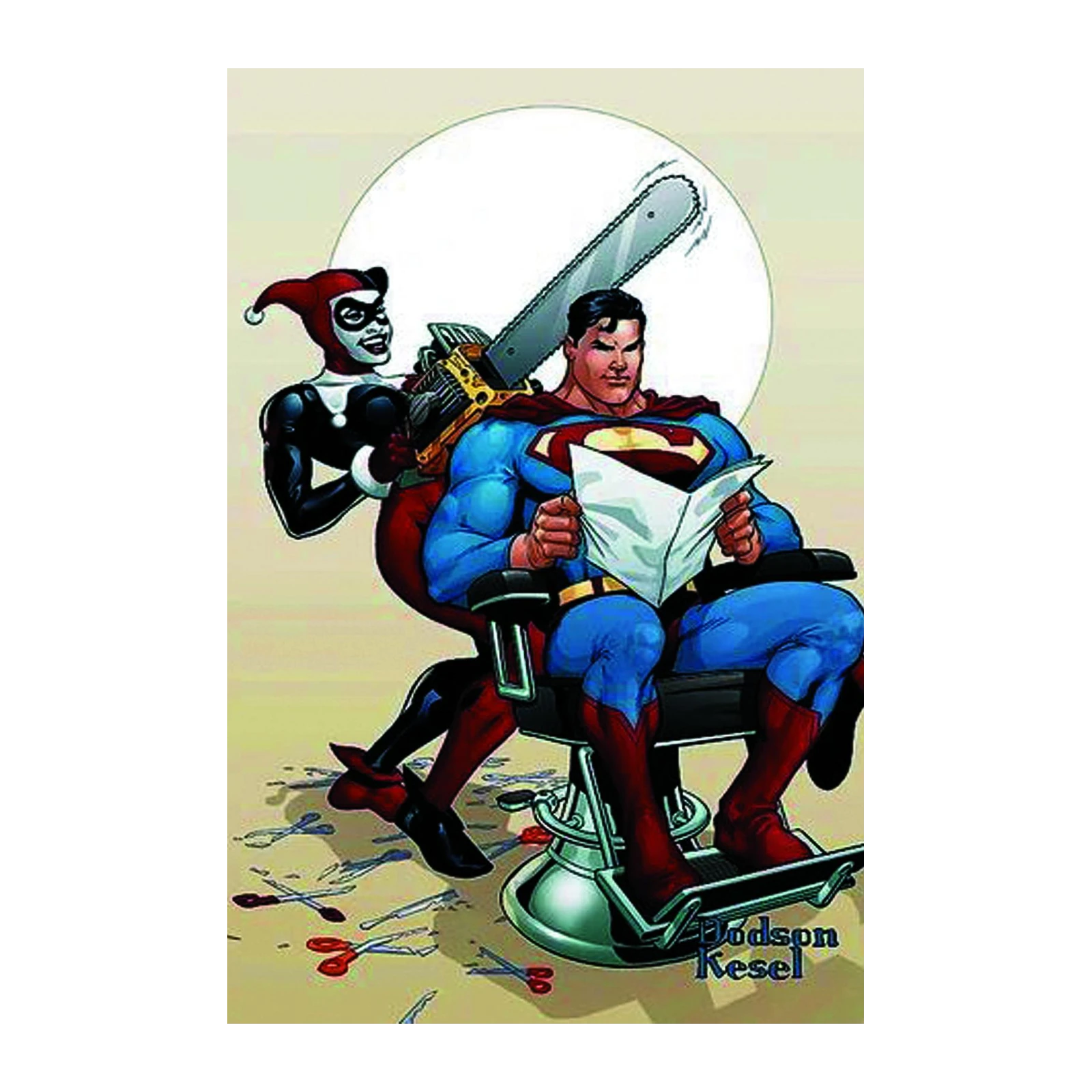 Harley Quinn & Superman Barber Shop Wall Art