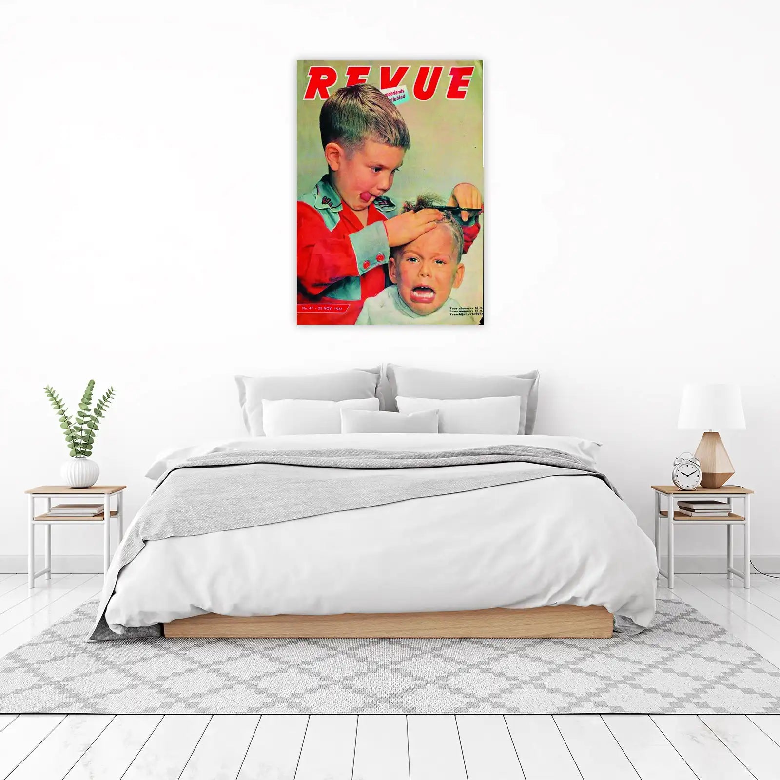 Playful Kid Barber Vintage Cover Wall Art