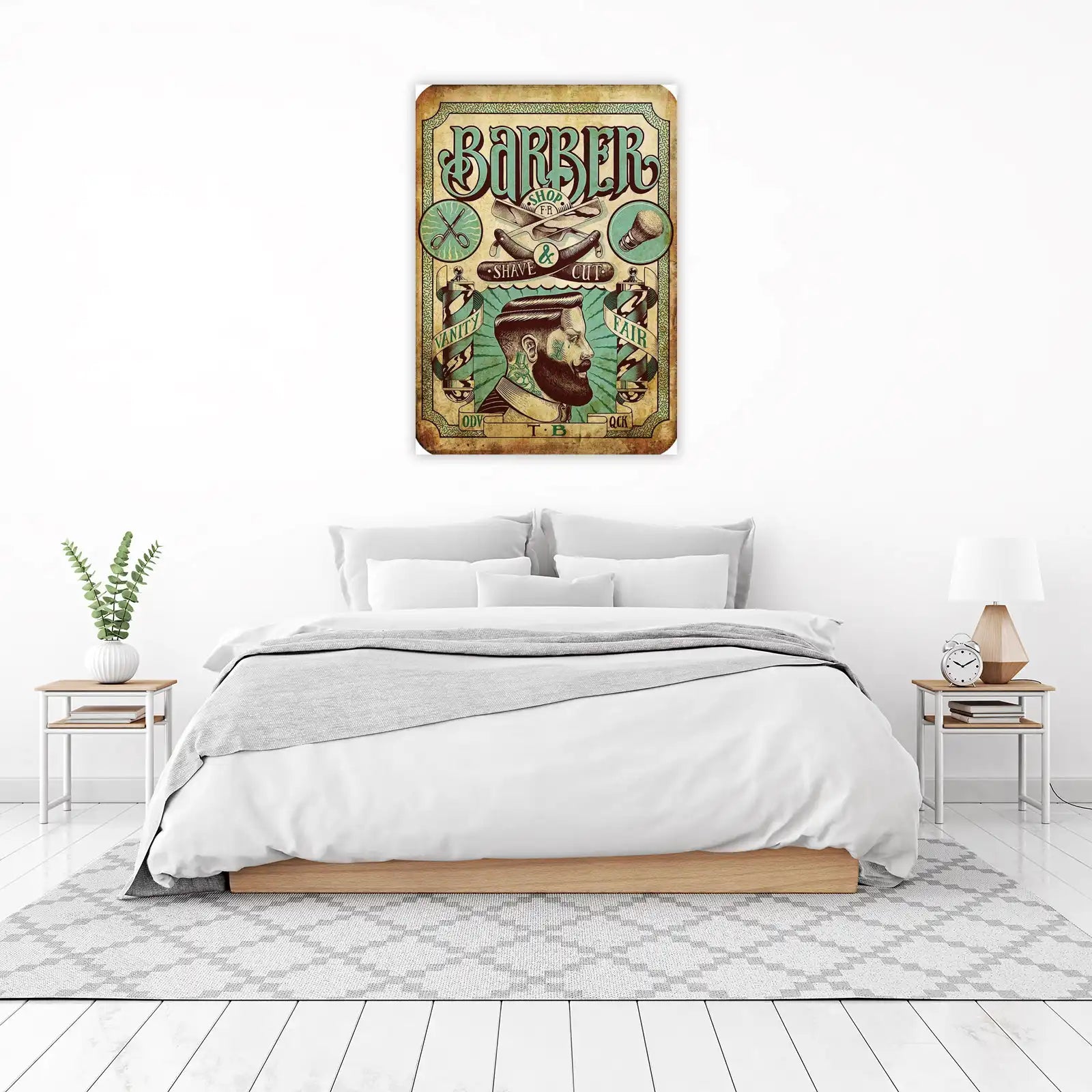 Vintage Barber Shop Retro Poster Wall Art