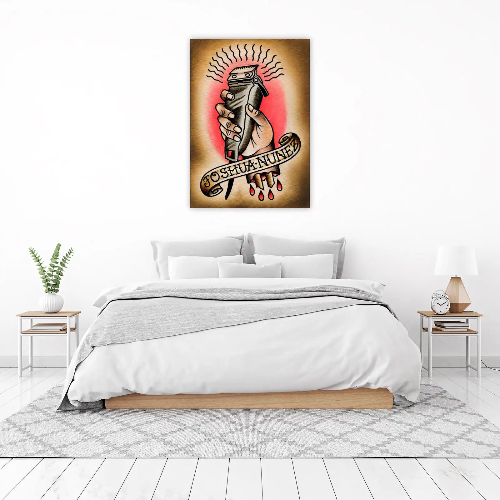 Classic Barber Clipper Tattoo Art Wall Art