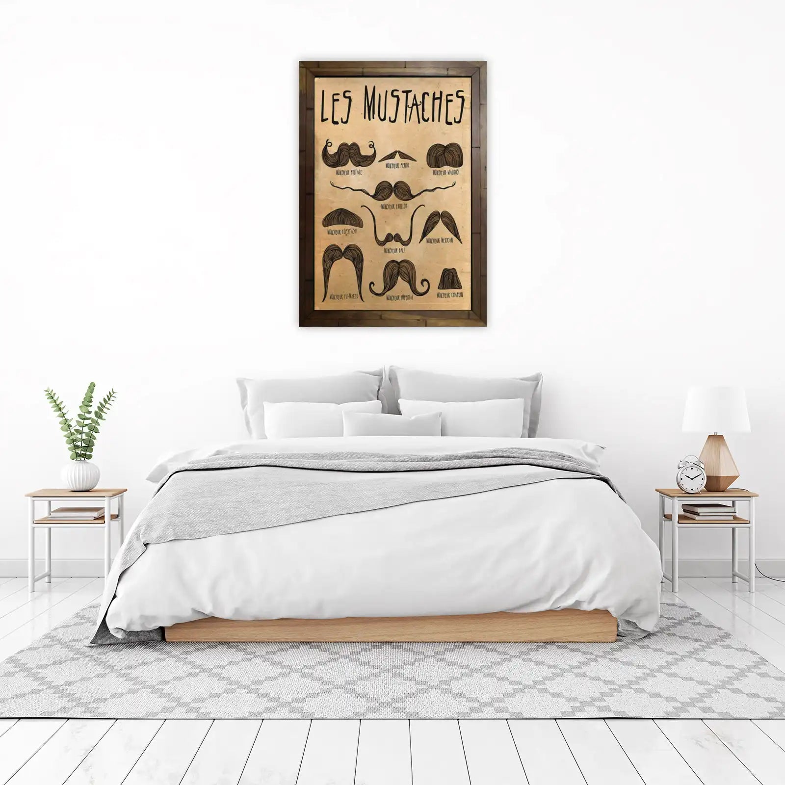 Vintage "Les Mustaches" Poster Wall Art