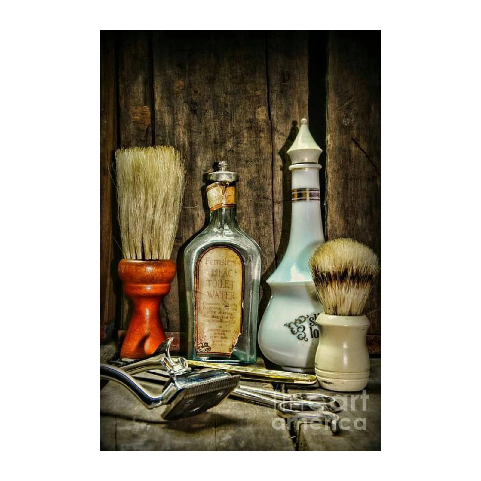Vintage Barber Shop Essentials Wall Art