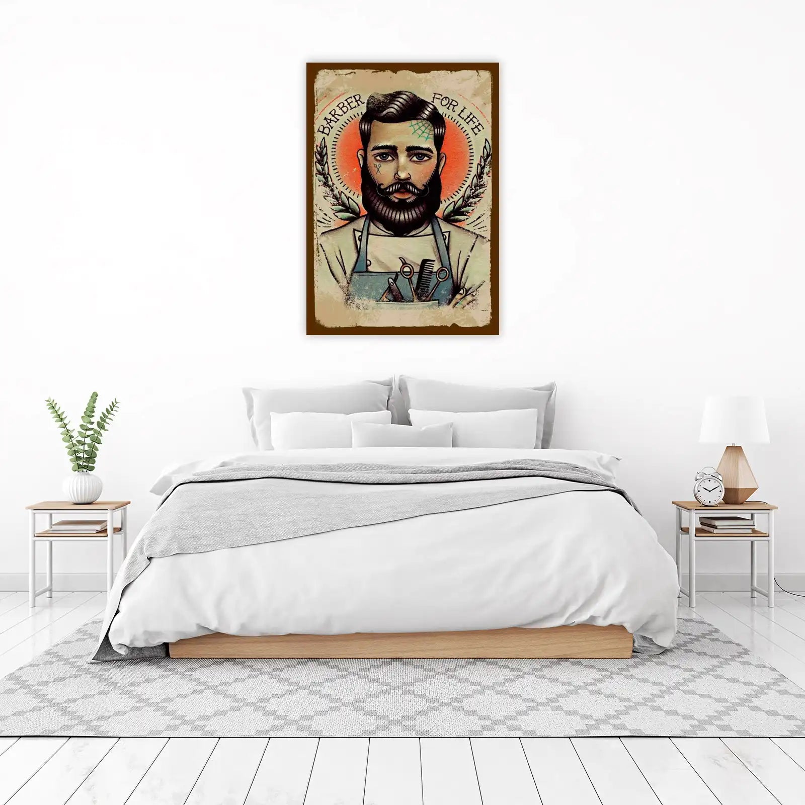 Vintage Barber "For Life" Wall Art