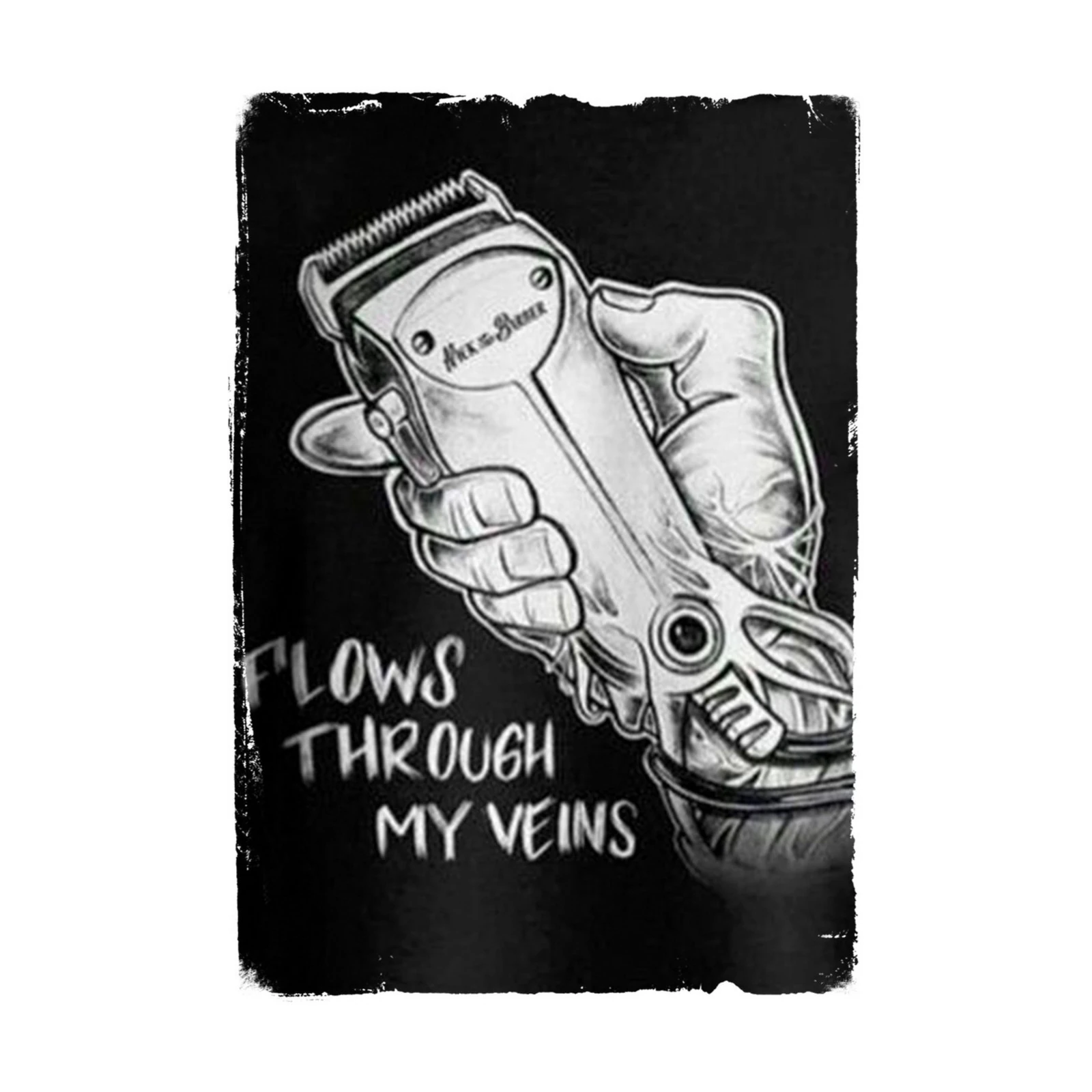 Barber's Passion: Flows Through My Veins Wall Art