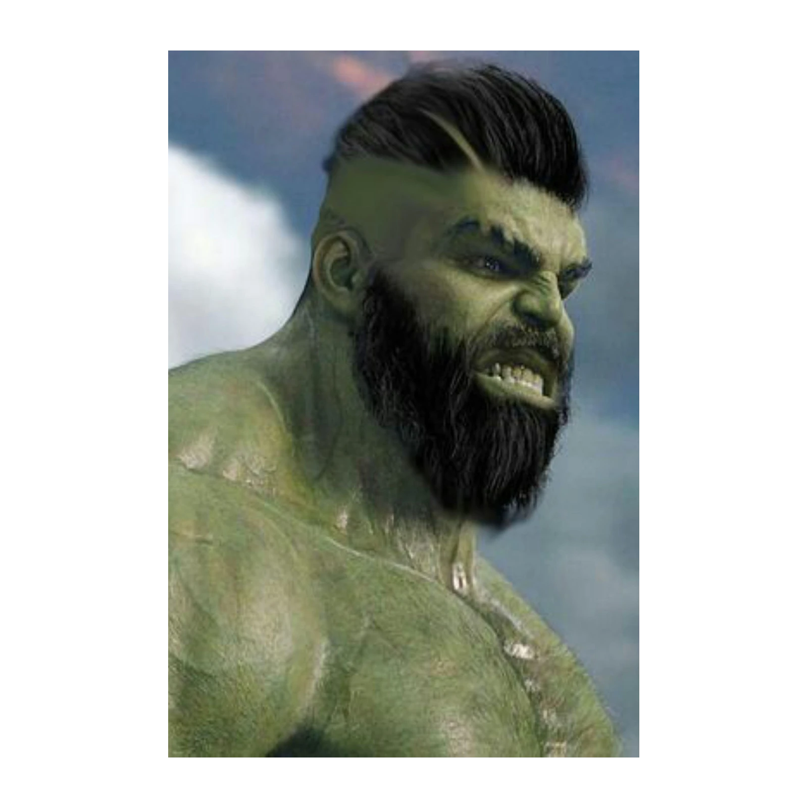 Bearded Hulk Epic Close-Up Wall Art