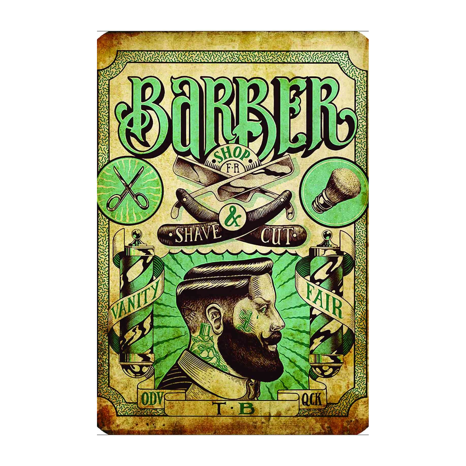Vintage Barber Shop Art Wall Art