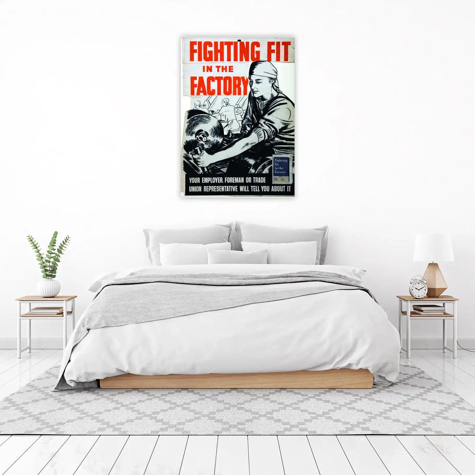 Vintage Factory Worker Art Wall Art