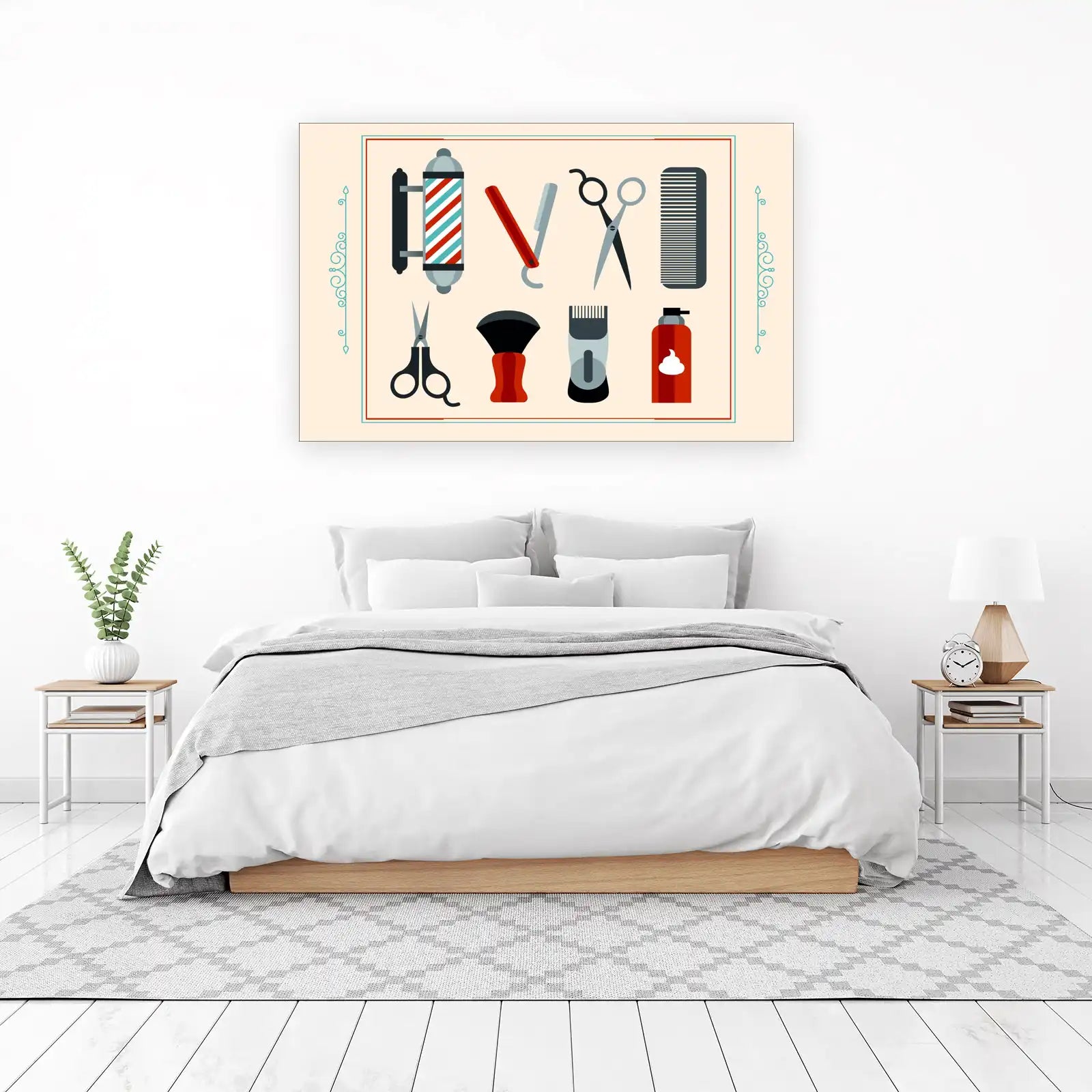 Barber Shop Essentials Vintage Style Wall Art