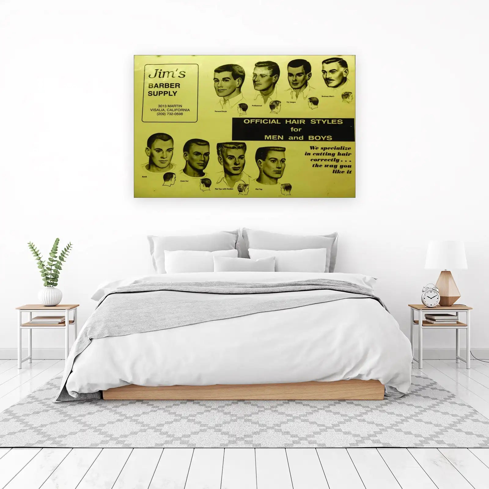 Vintage Men's Hair Styles Wall Art
