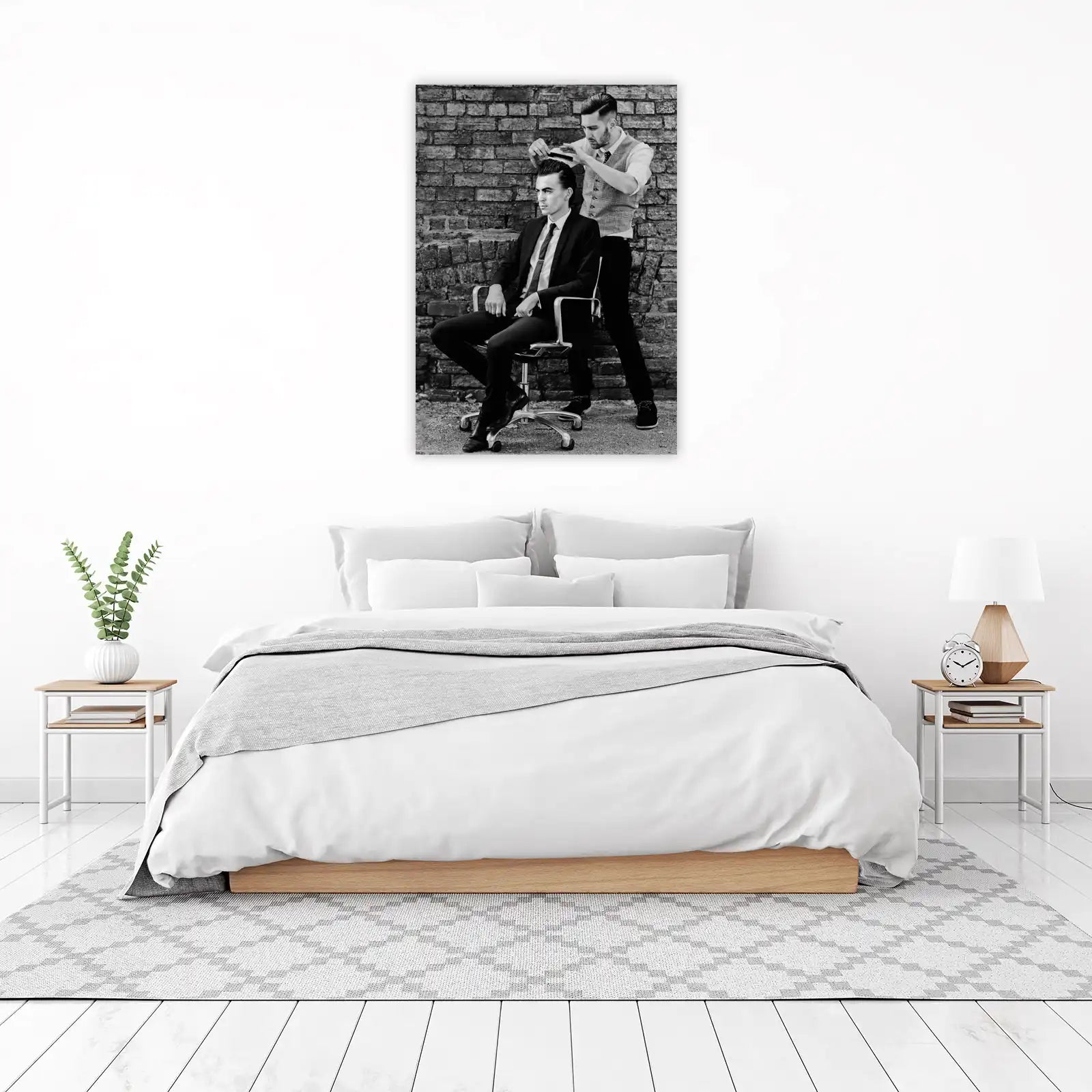 Vintage Barber Style Portrait Wall Art