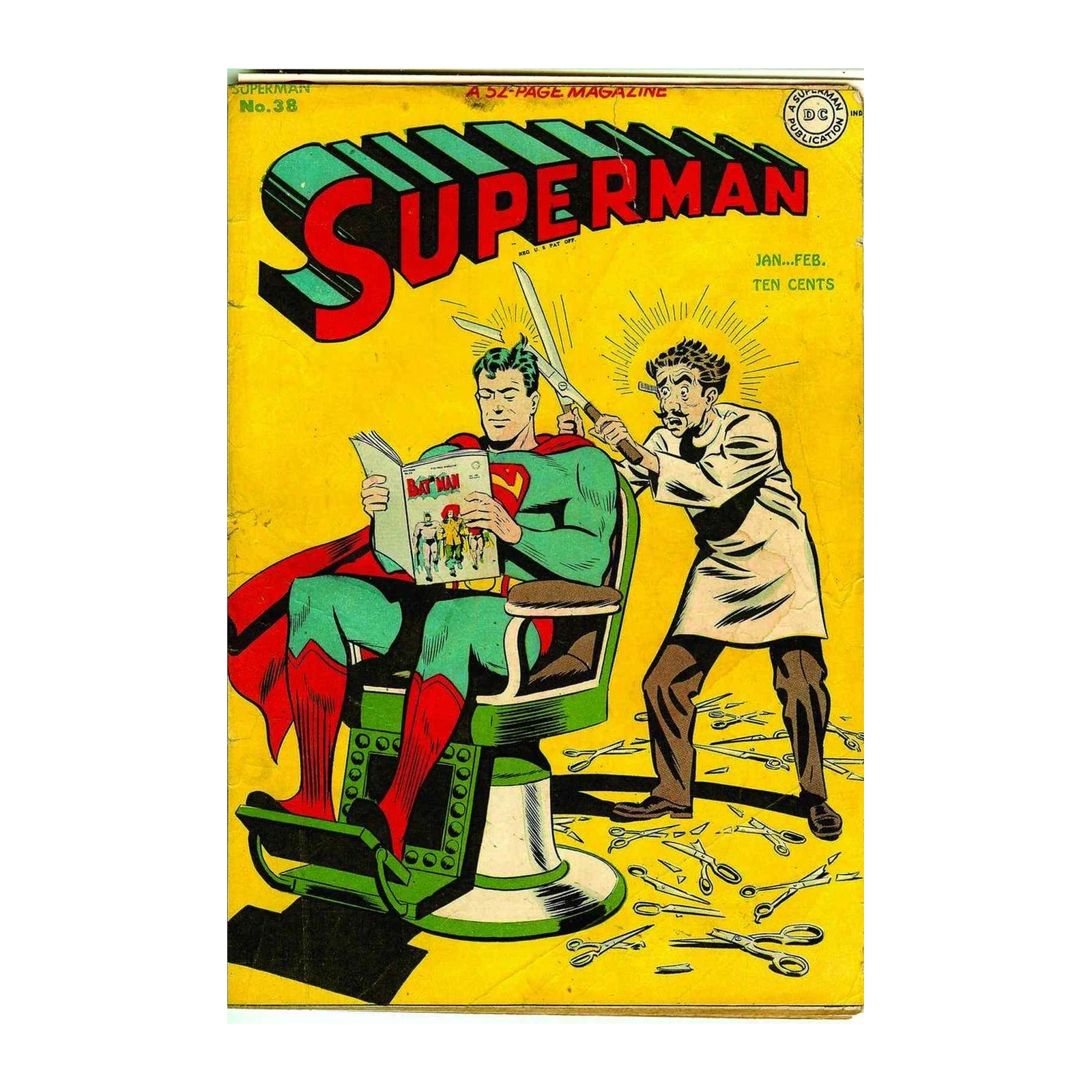 Vintage Superman Barber Scene Wall Art
