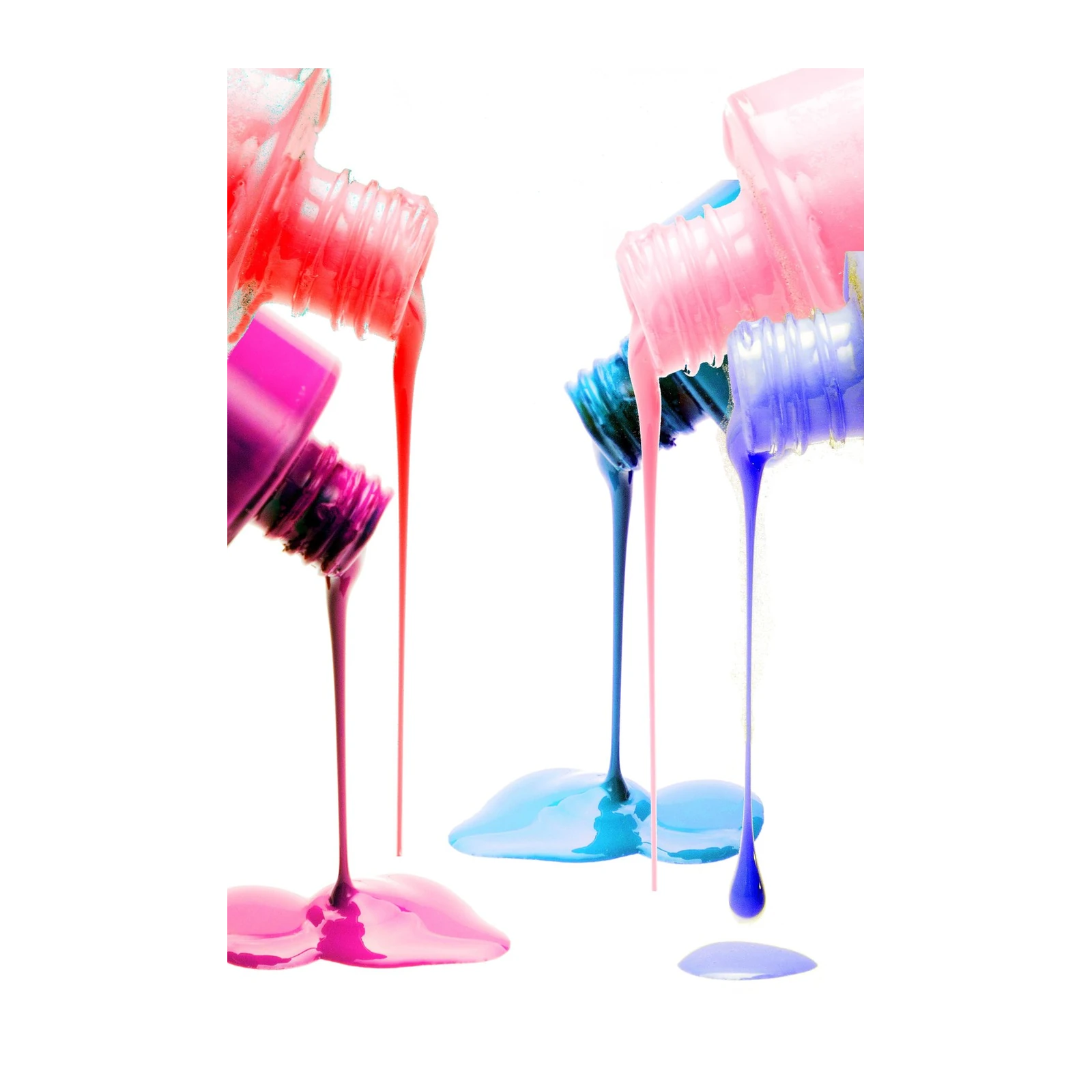 Vibrant Drips Nail Polish Art Wall Art