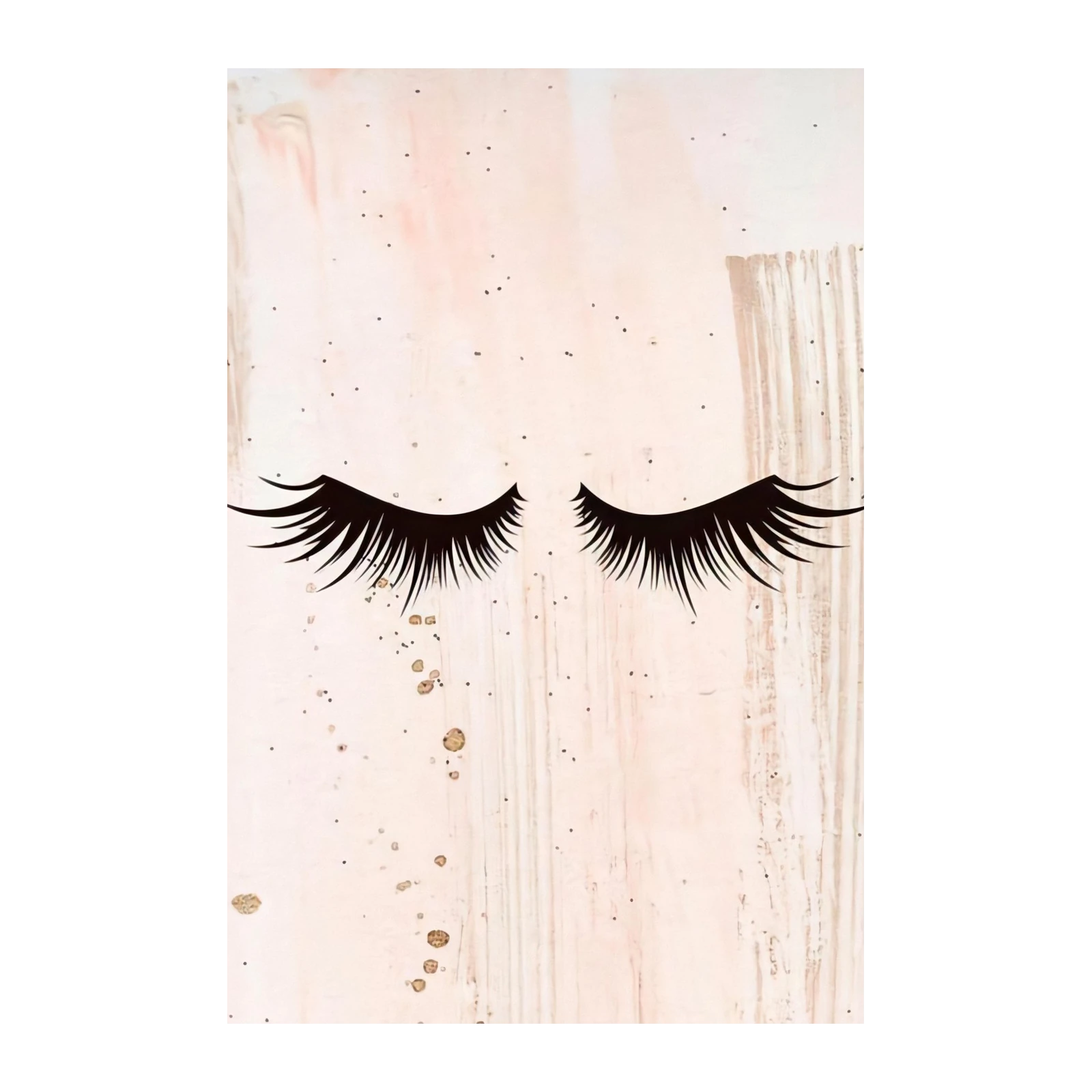 Elegant Lashes & Subtle Sparkle Wall Art