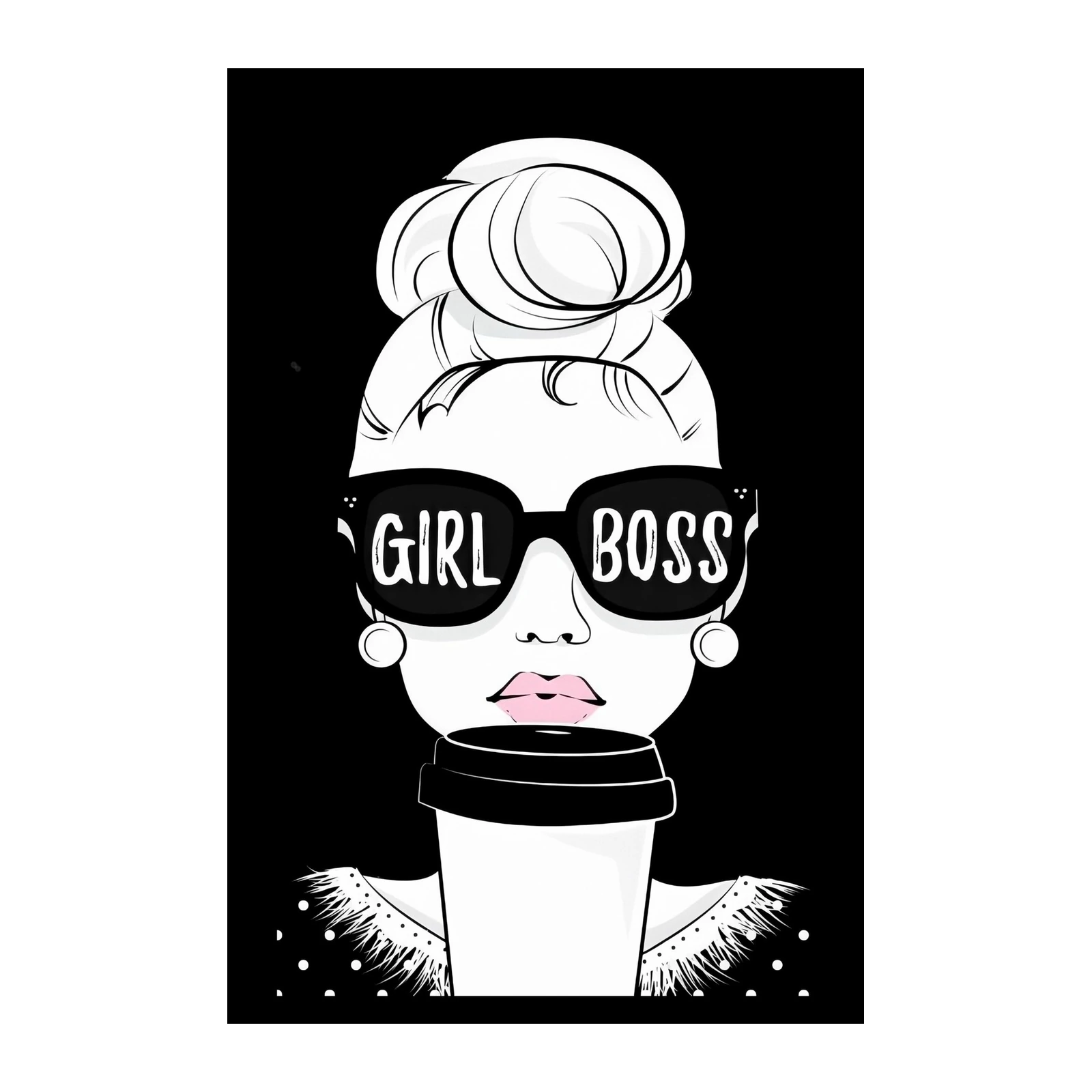 Empowering Girl Boss Coffee Wall Art