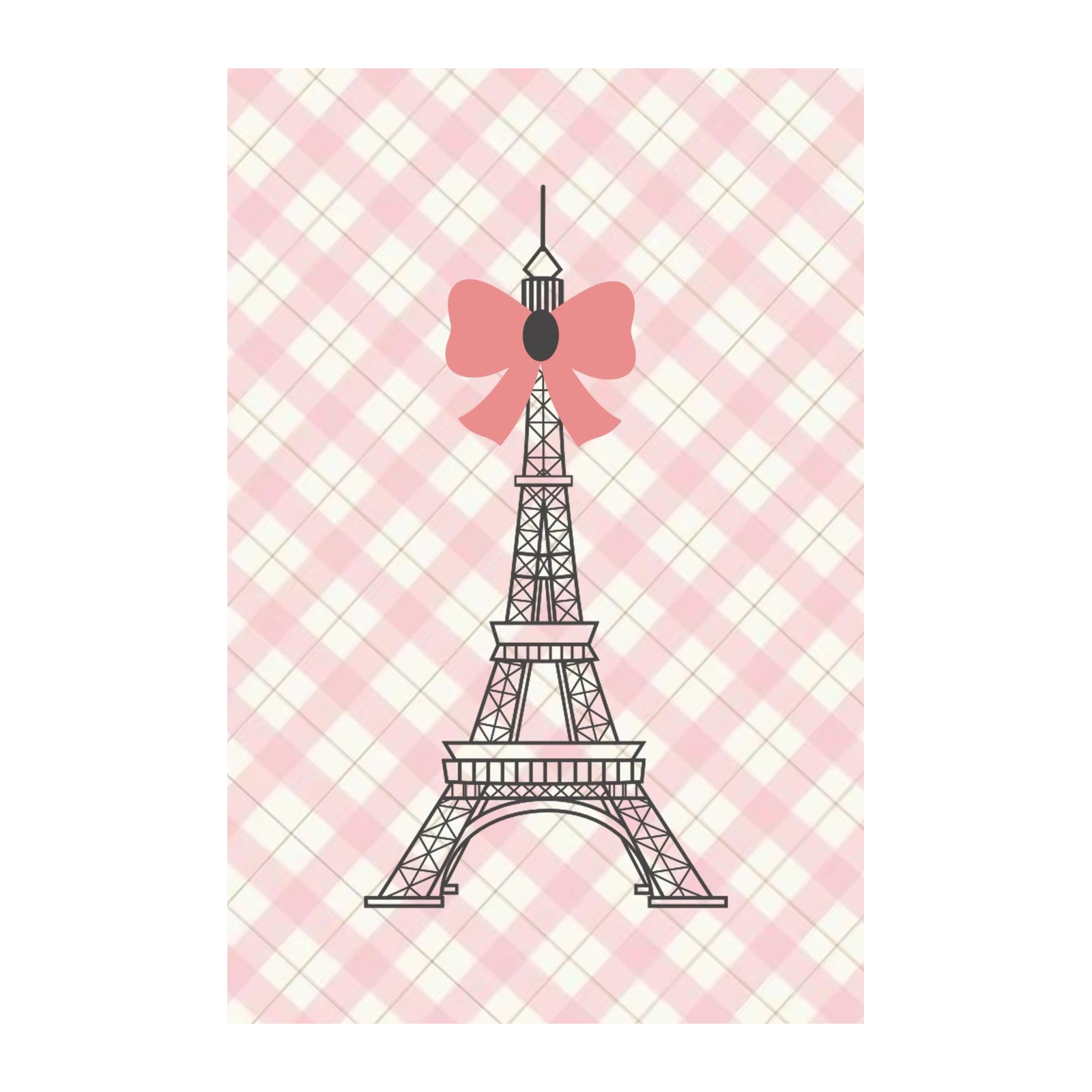 Charming Pink Eiffel Tower Bow Wall Art