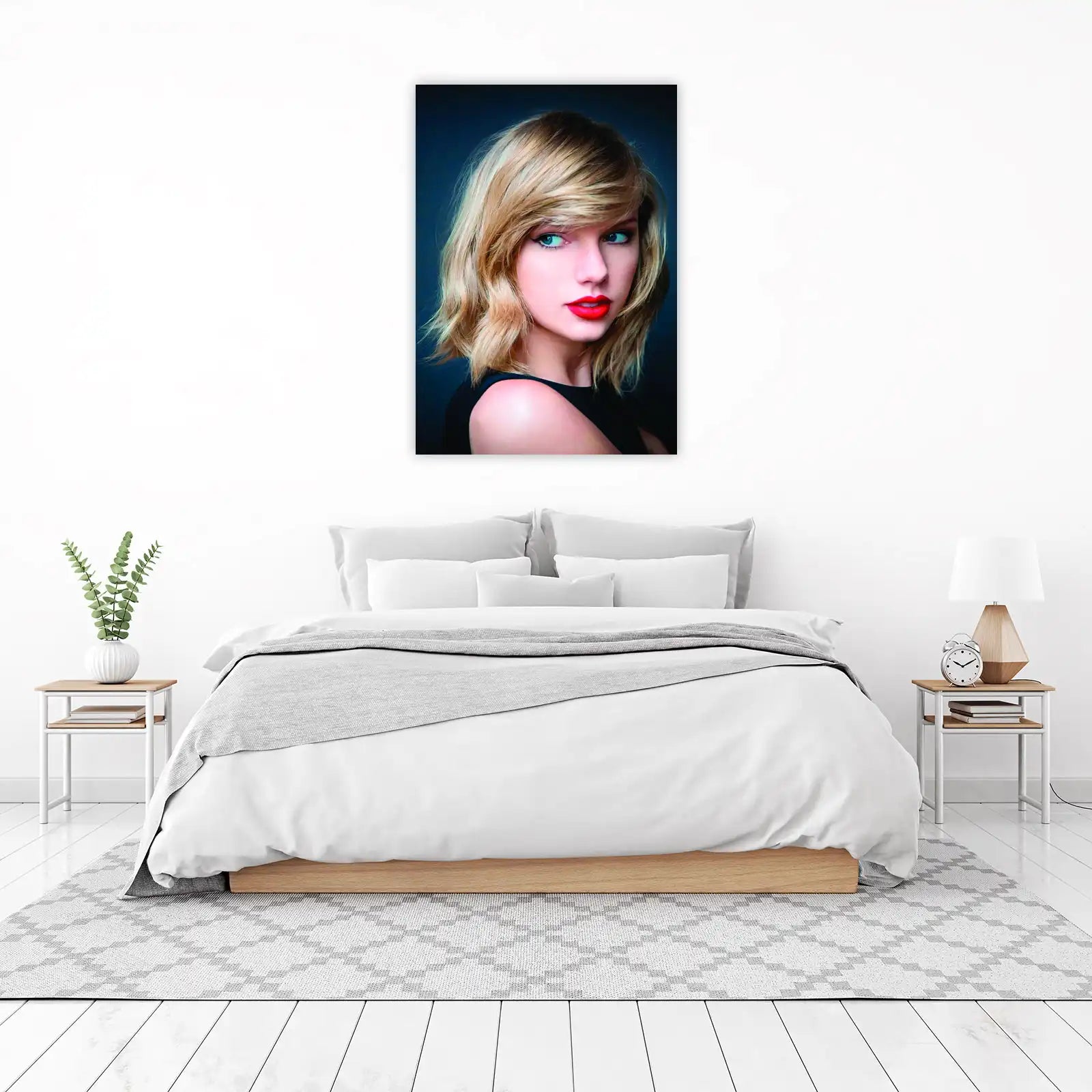 Iconic Red Lips Portrait Wall Art
