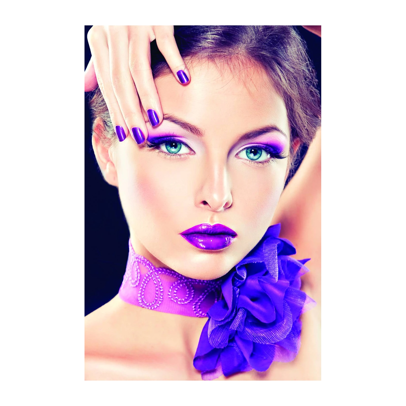 Vibrant Purple Glamour Portrait Wall Art