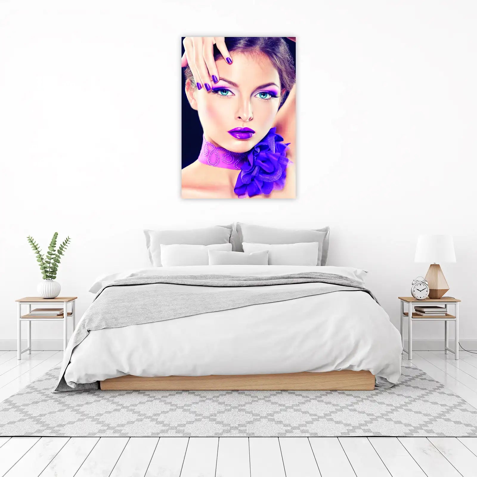 Vibrant Purple Glamour Portrait Wall Art