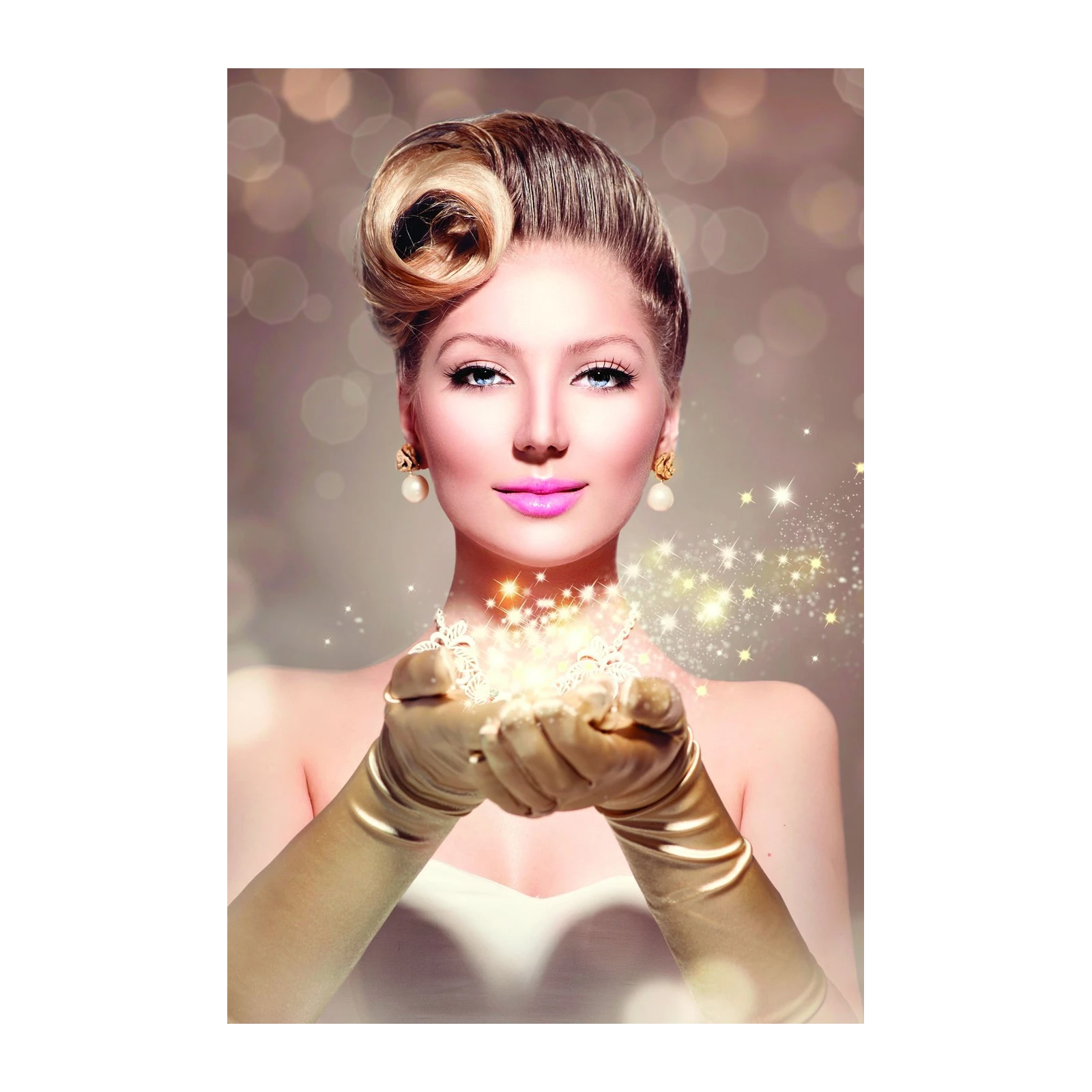 Glamourous Woman with Sparkle Wall Art